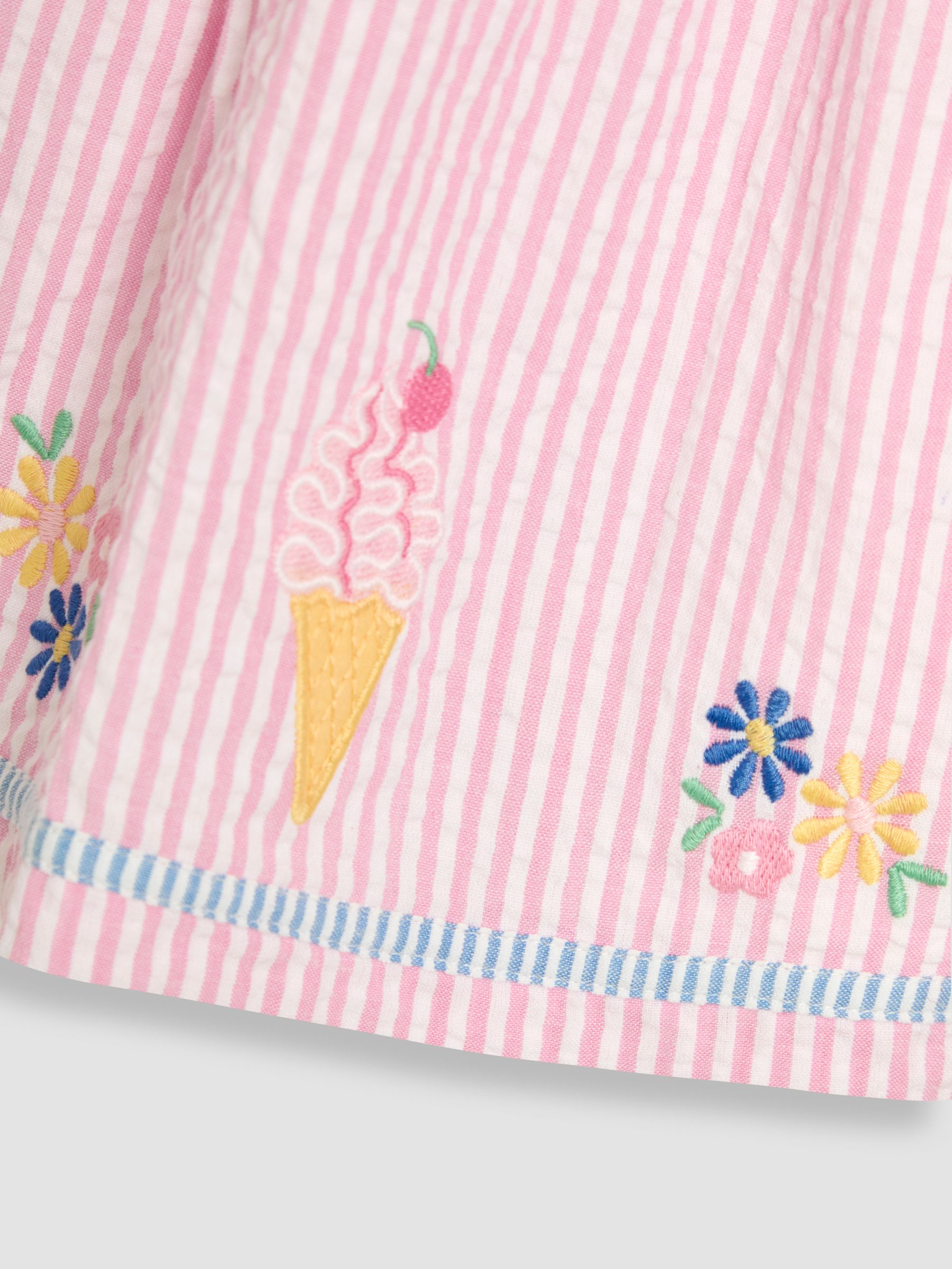 Pink Ice Cream Applique Seersucker Sailor Baby Dress - Image 3 of 3