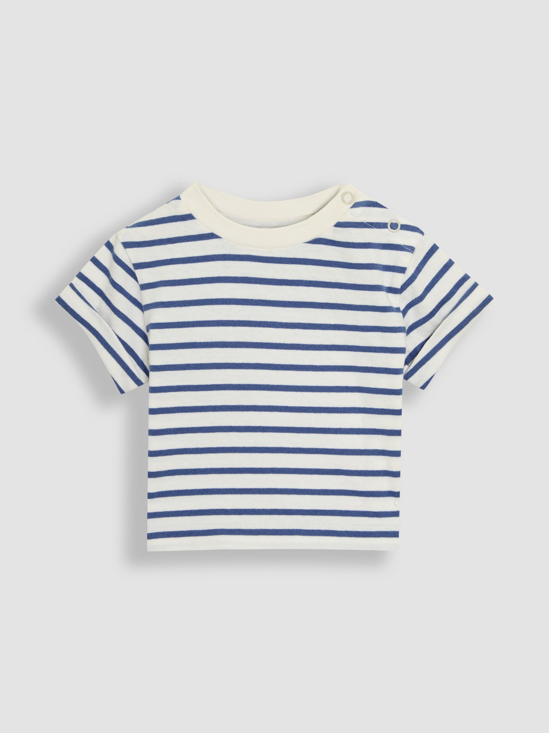 Tan 100% Cotton 2-Piece Dungarees & Stripe T-Shirt Set - Image 4 of 7