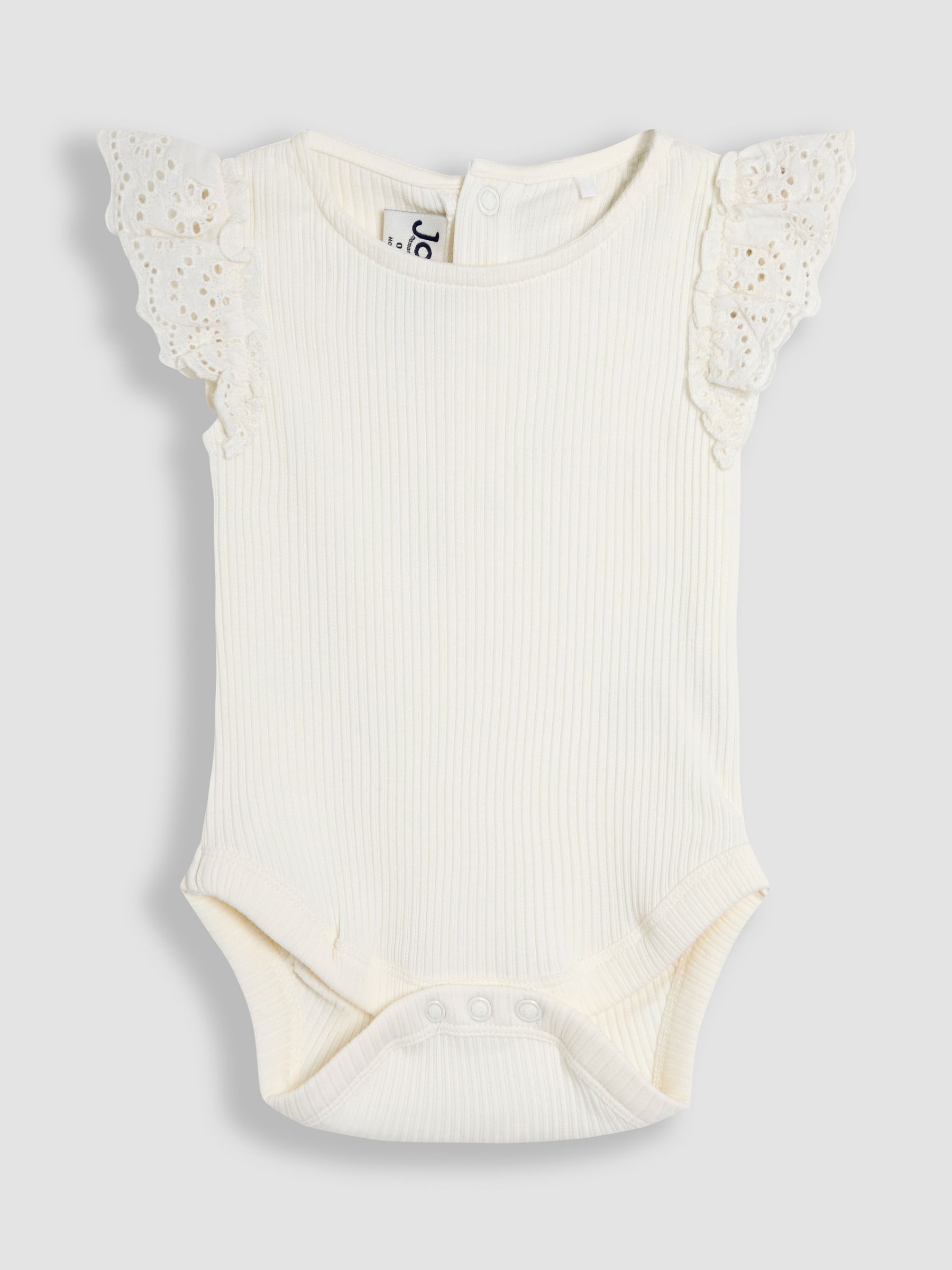 Cream Broderie Frill Shoulder Body - Image 1 of 3