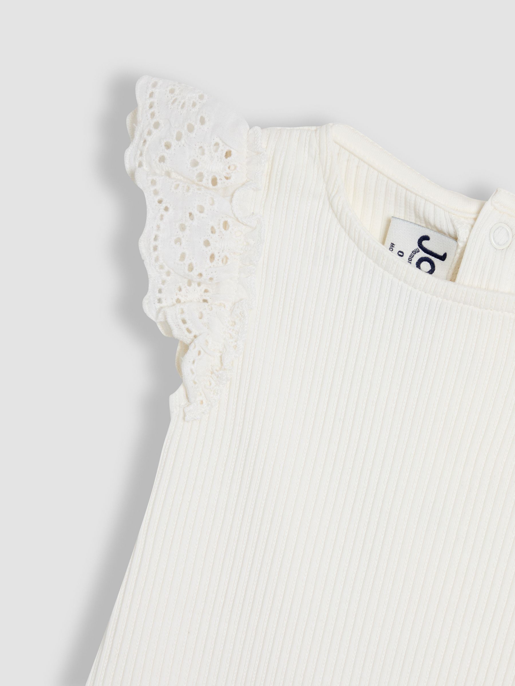 Cream Broderie Frill Shoulder Body - Image 3 of 3