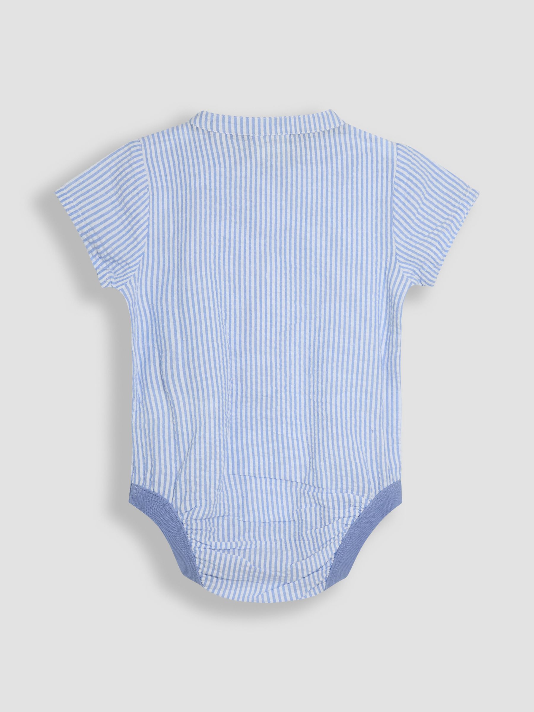 Blue 2-Piece Grandad Shirt & Shorts Set - Image 5 of 6