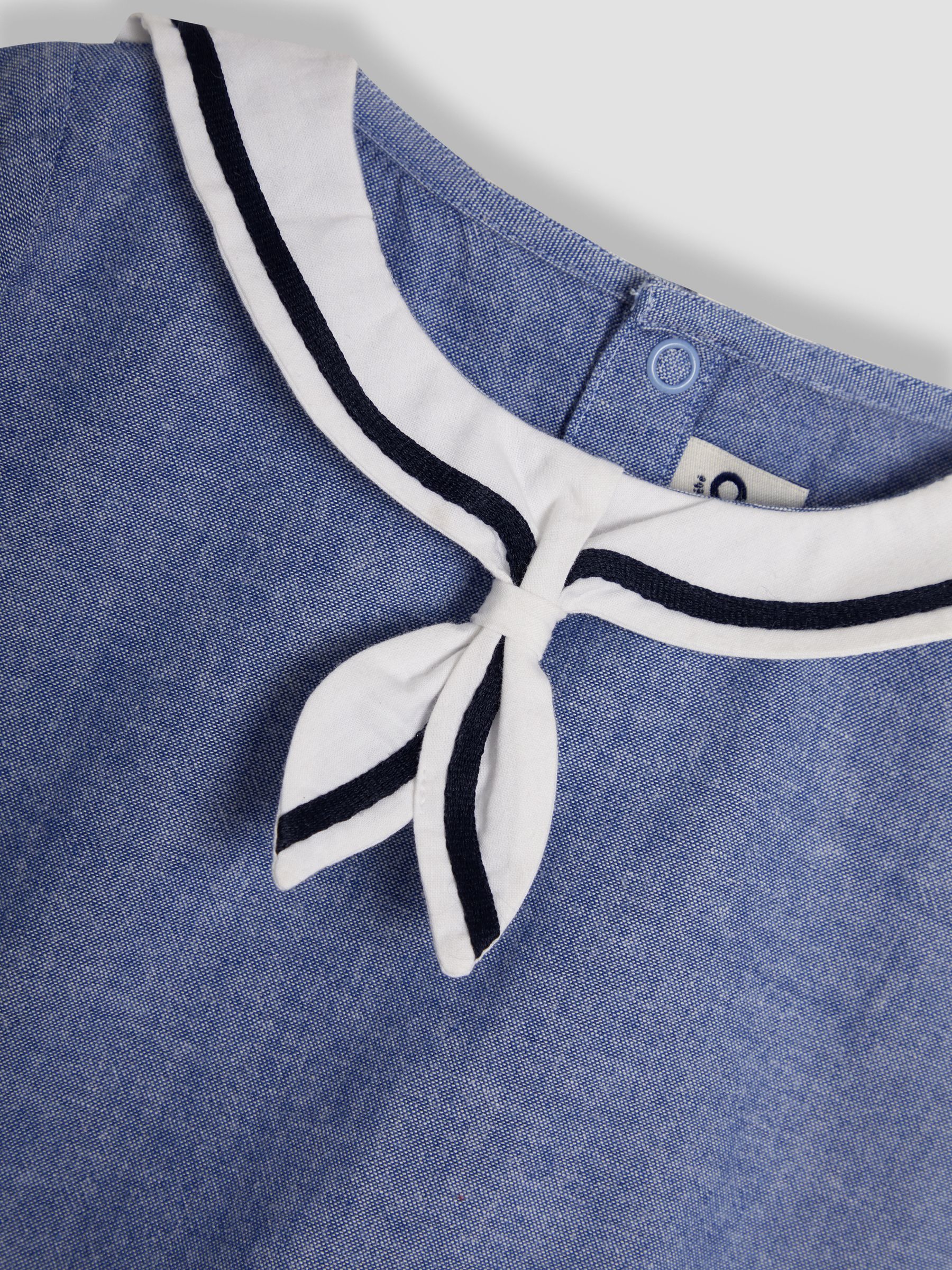 Navy 100% Cotton Sailor Collar Body & Shorts Set 2 Piece - Image 6 of 6