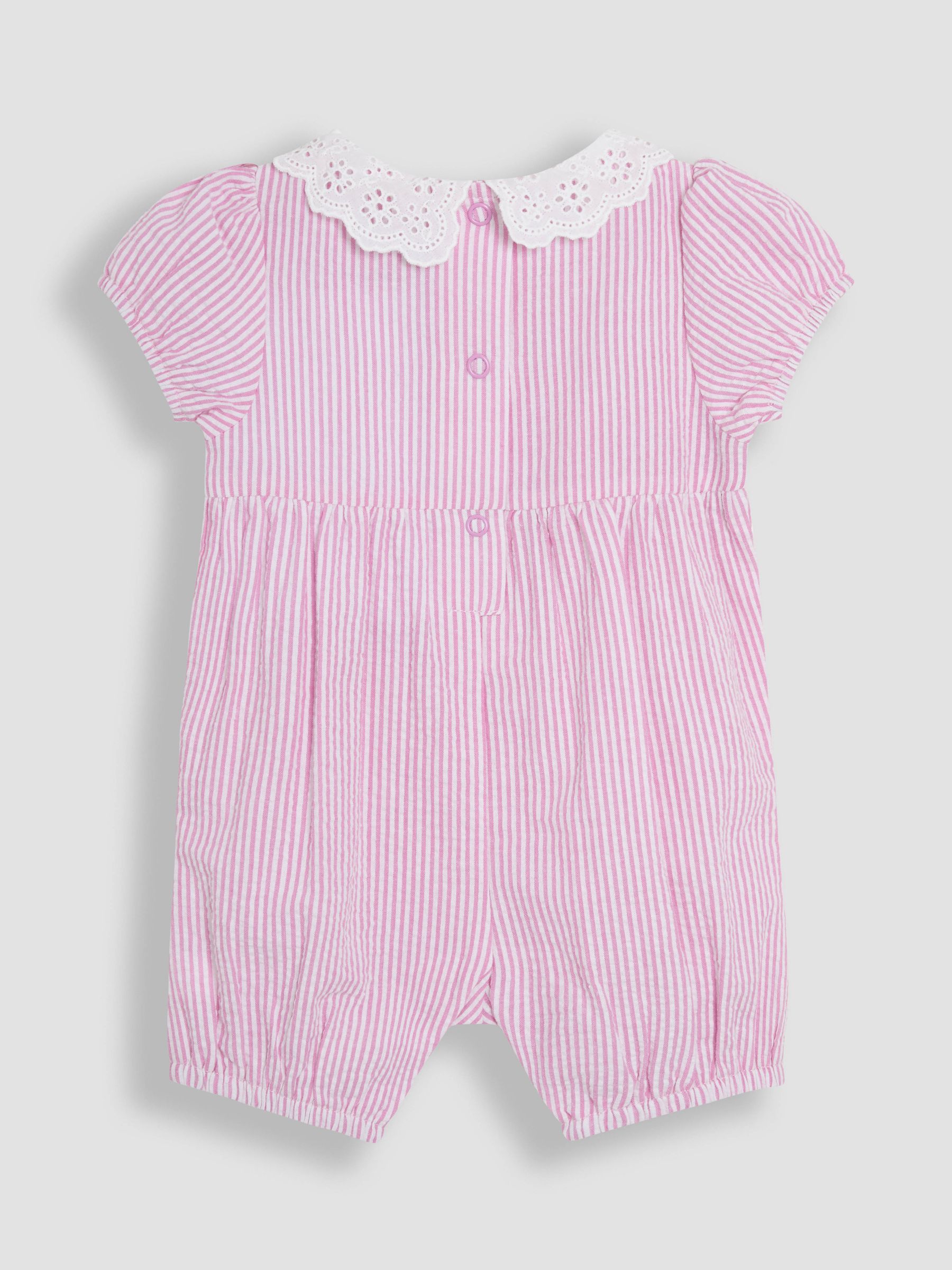 Pink Flopsy Bunny Stripe 100% Cotton Dress Body and Knicker Set 3 Piece - Image 2 of 2