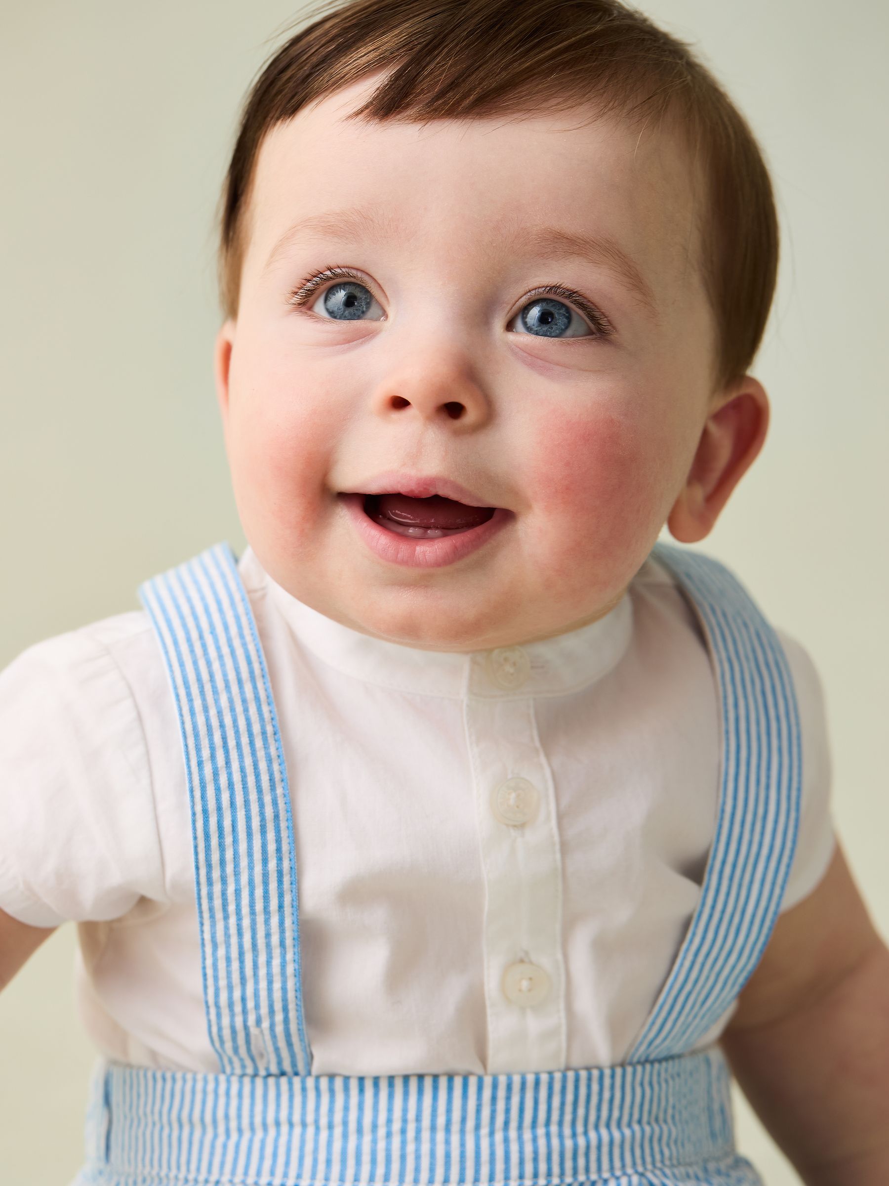 Blue 2-Piece Grandad Shirt & Shorts Set with Bow Tie - Image 3 of 6