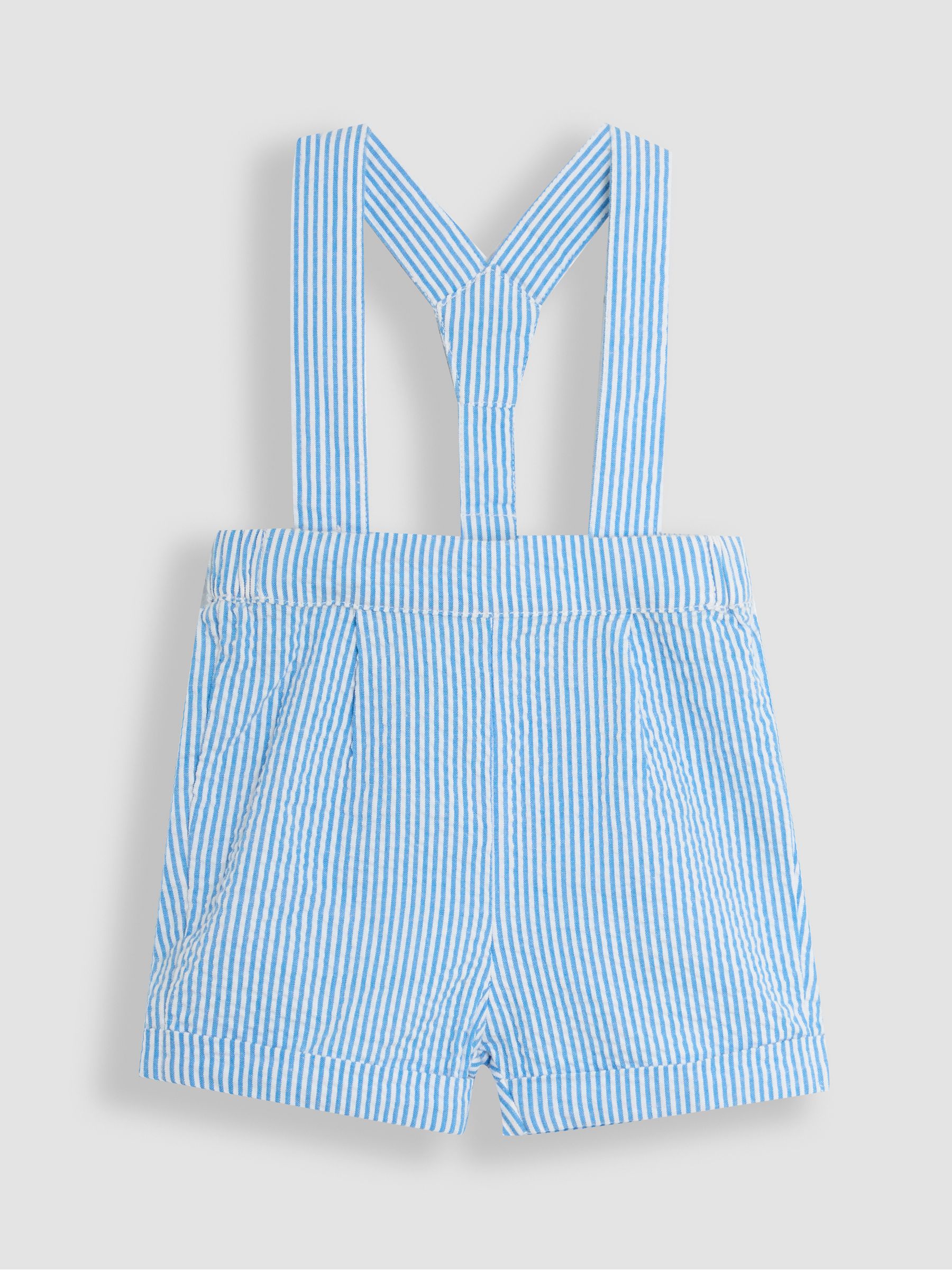 Blue 2-Piece Grandad Shirt & Shorts Set with Bow Tie - Image 5 of 6
