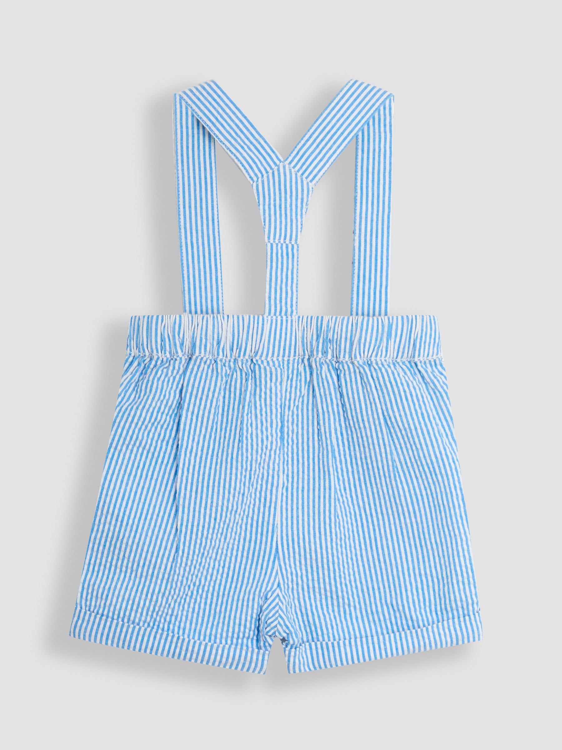 Blue 2-Piece Grandad Shirt & Shorts Set with Bow Tie - Image 6 of 6