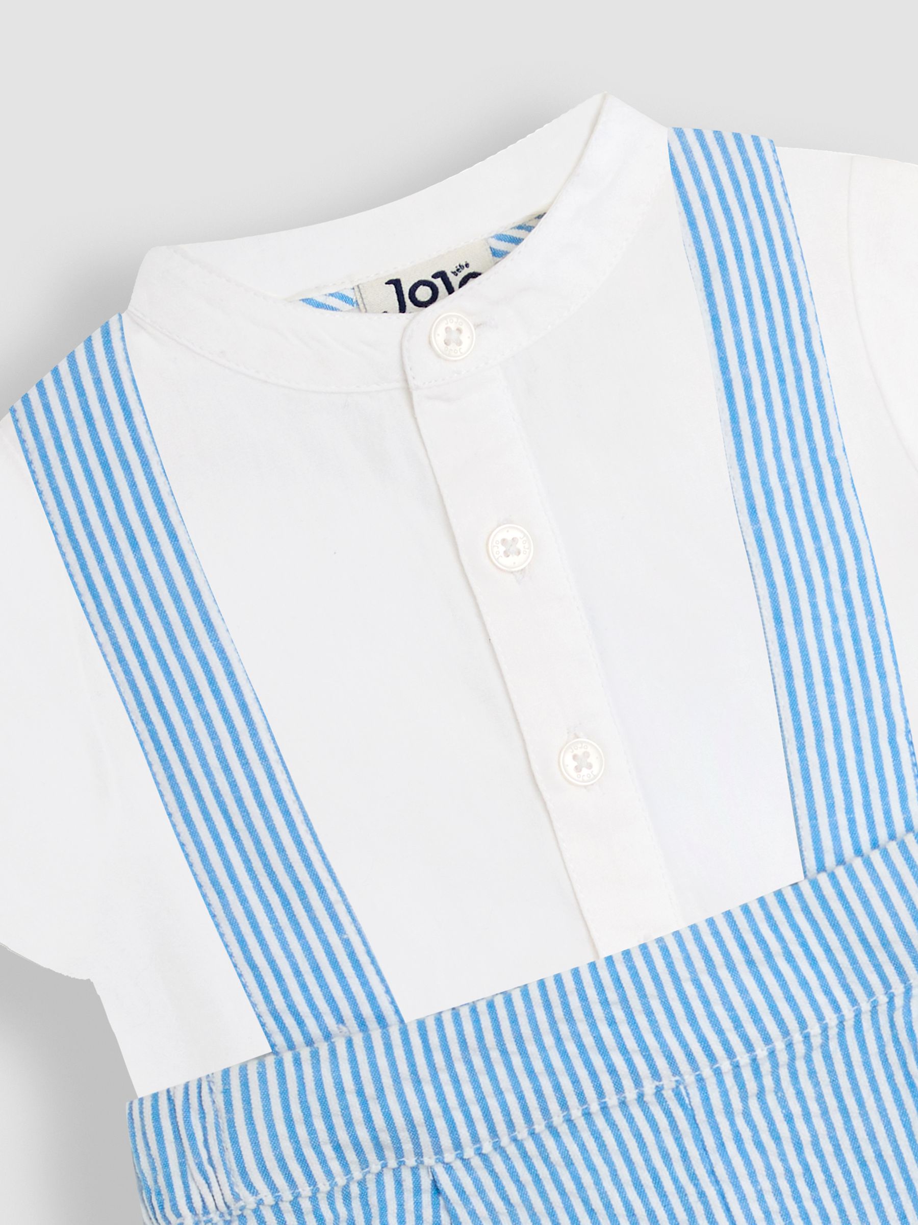 Blue 2-Piece Grandad Shirt & Shorts Set with Bow Tie - Image 9 of 9