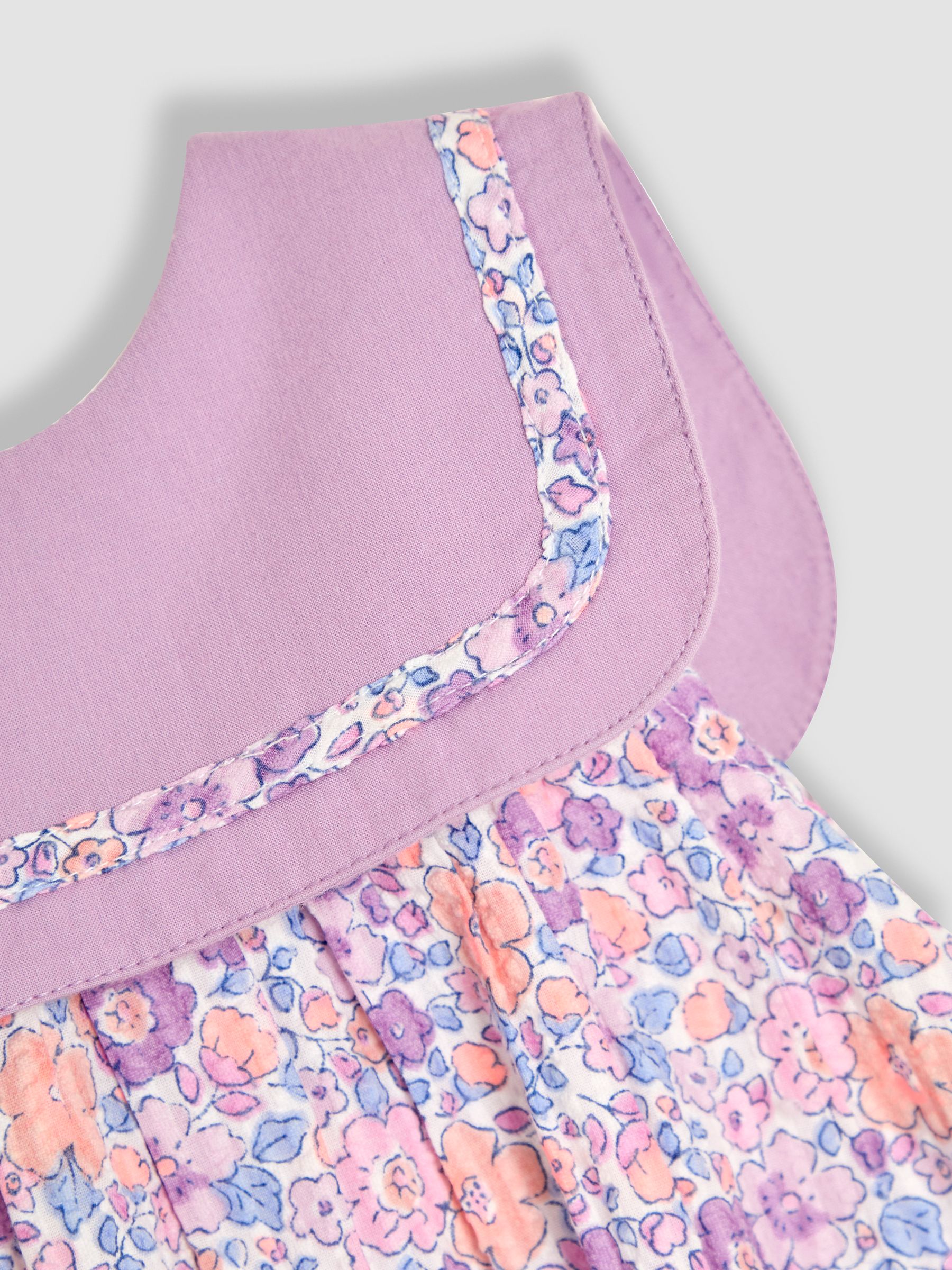 Lilac Purple Jungle Floral Sailor Front Baby Dress - Image 5 of 5