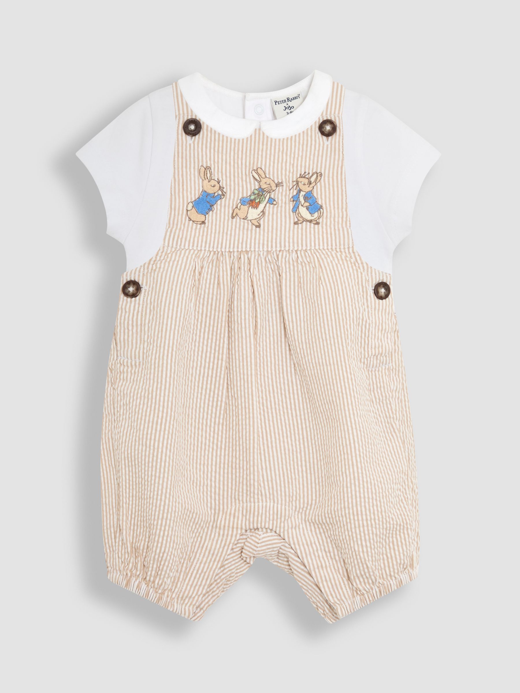 Stone 2-Piece Peter Rabbit™ Dungarees & Body Set - Image 1 of 6