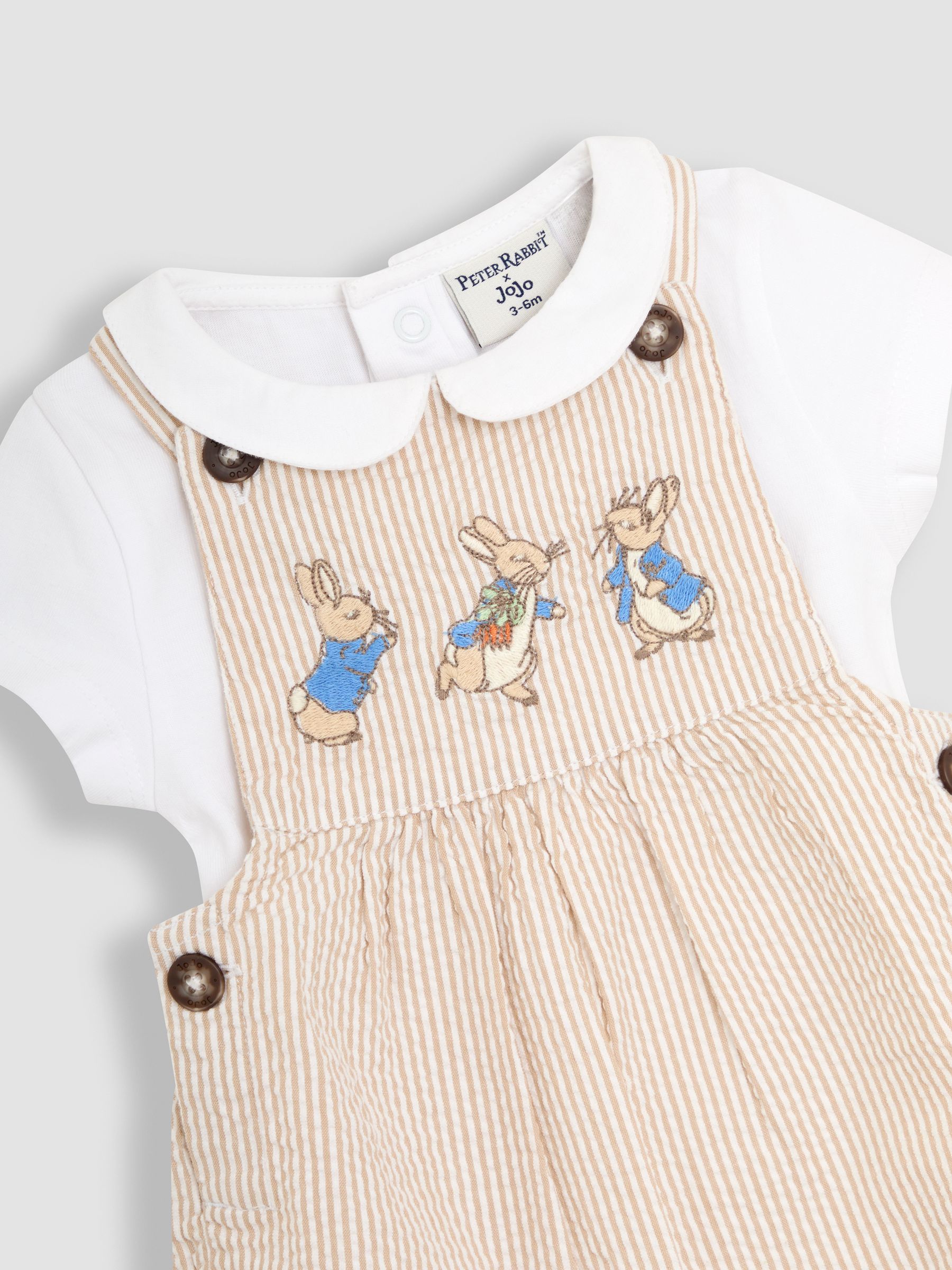 Stone 2-Piece Peter Rabbit™ Dungarees & Body Set - Image 6 of 6