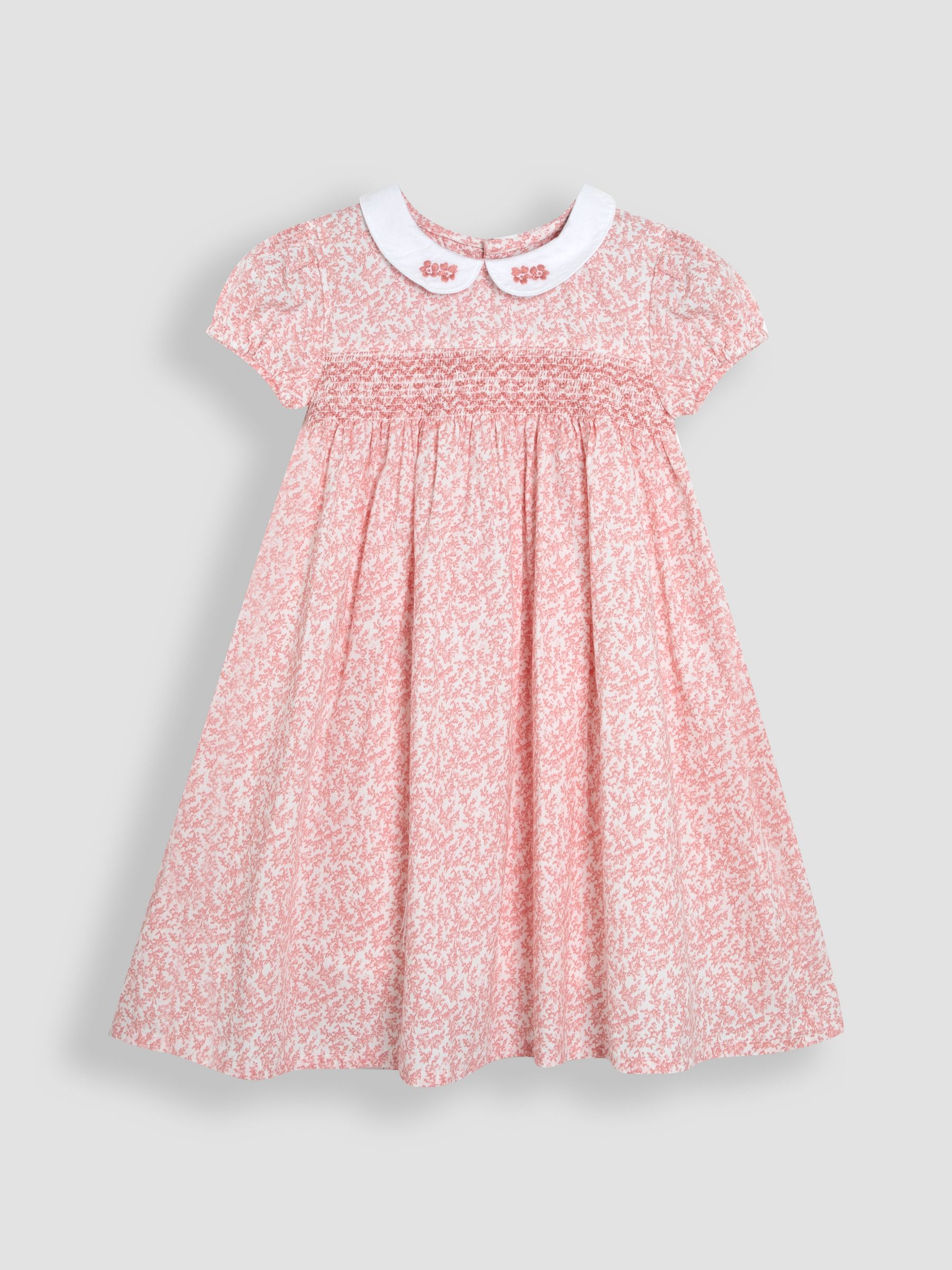 Pink Ditsy Floral Smocked Woven Dress - Image 2 of 5