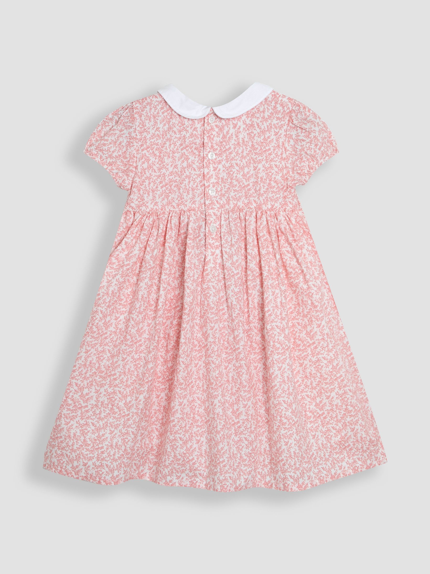 Pink Ditsy Floral Smocked Woven Dress - Image 3 of 5