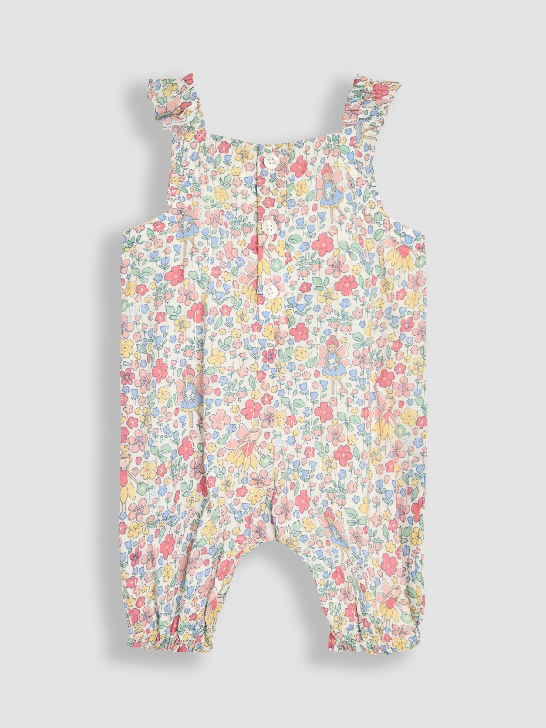 White Fairy Floral Ruffle Strap Pretty Sunsuit - Image 2 of 3
