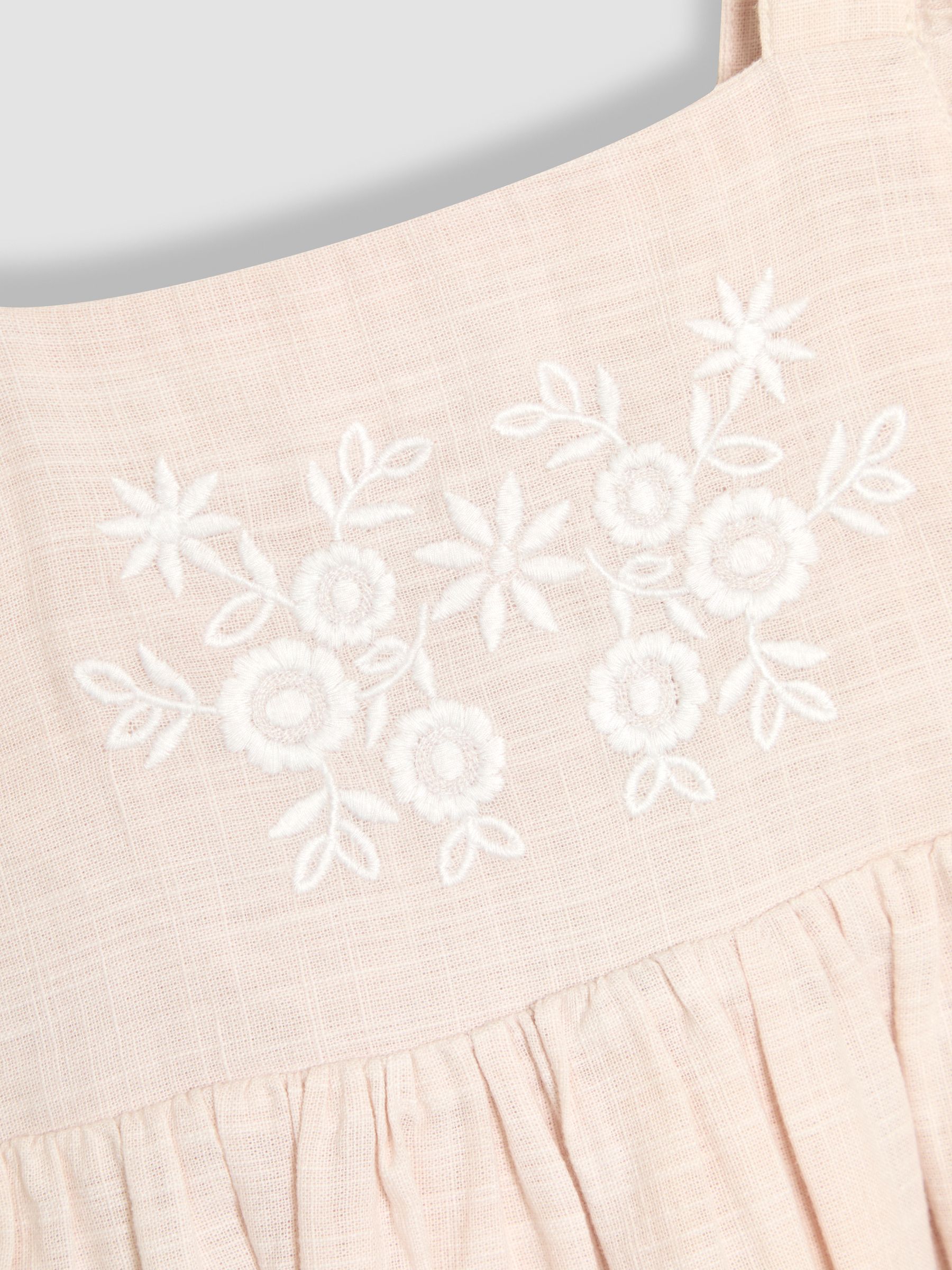 Natural Broderie Frill Shoulder Dress - Image 3 of 4