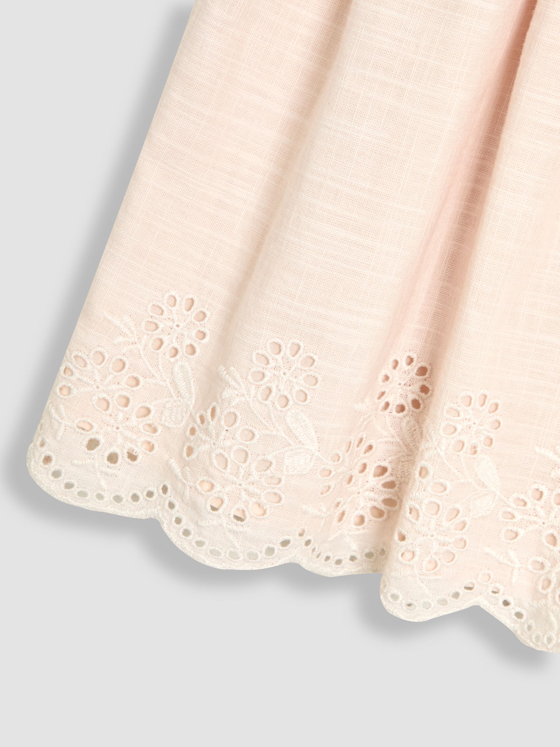 Natural Broderie Frill Shoulder Dress - Image 4 of 4