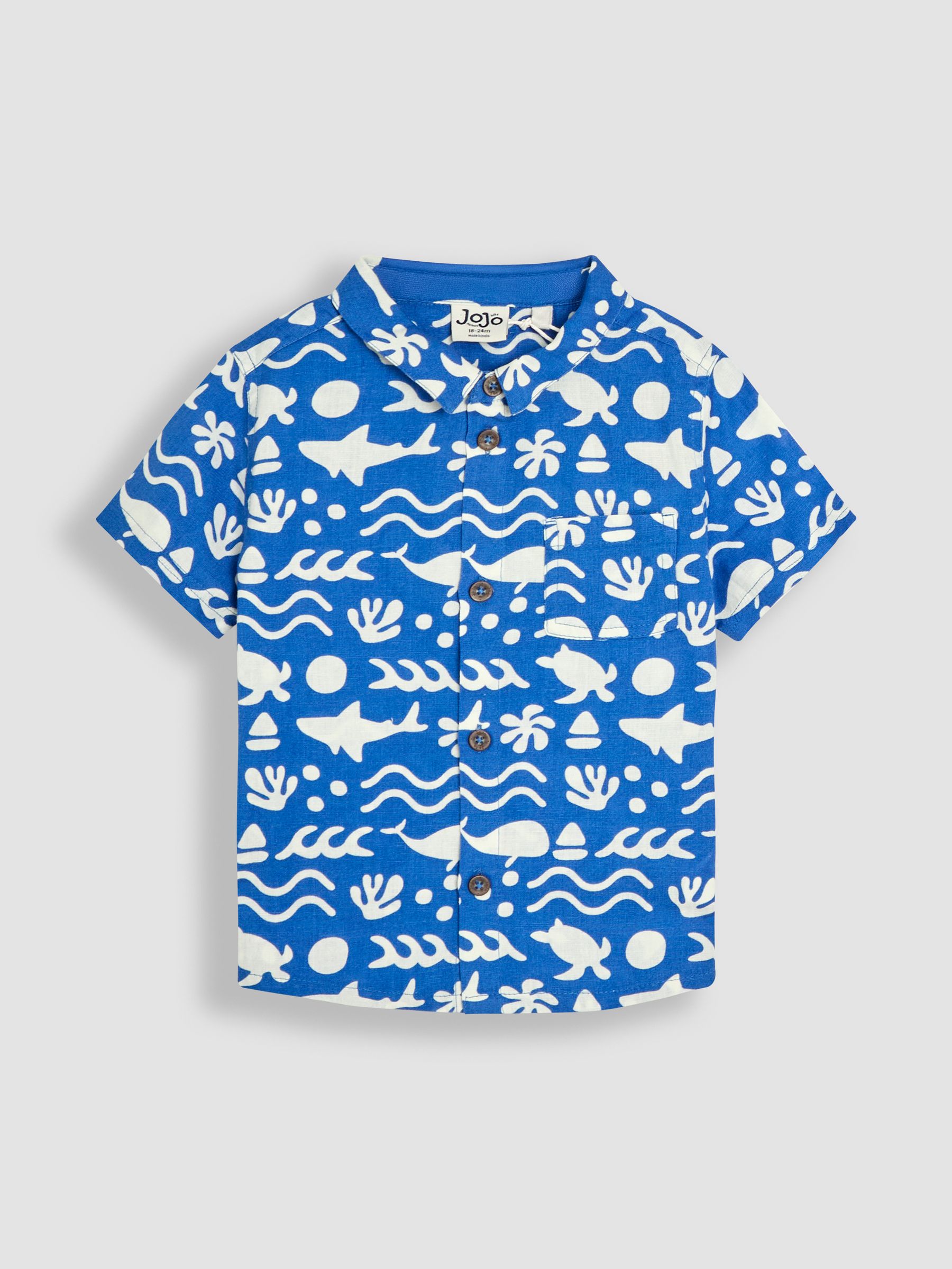 Cobalt Ocean Printed Shirt & Shorts Set 2 Piece - Image 2 of 7