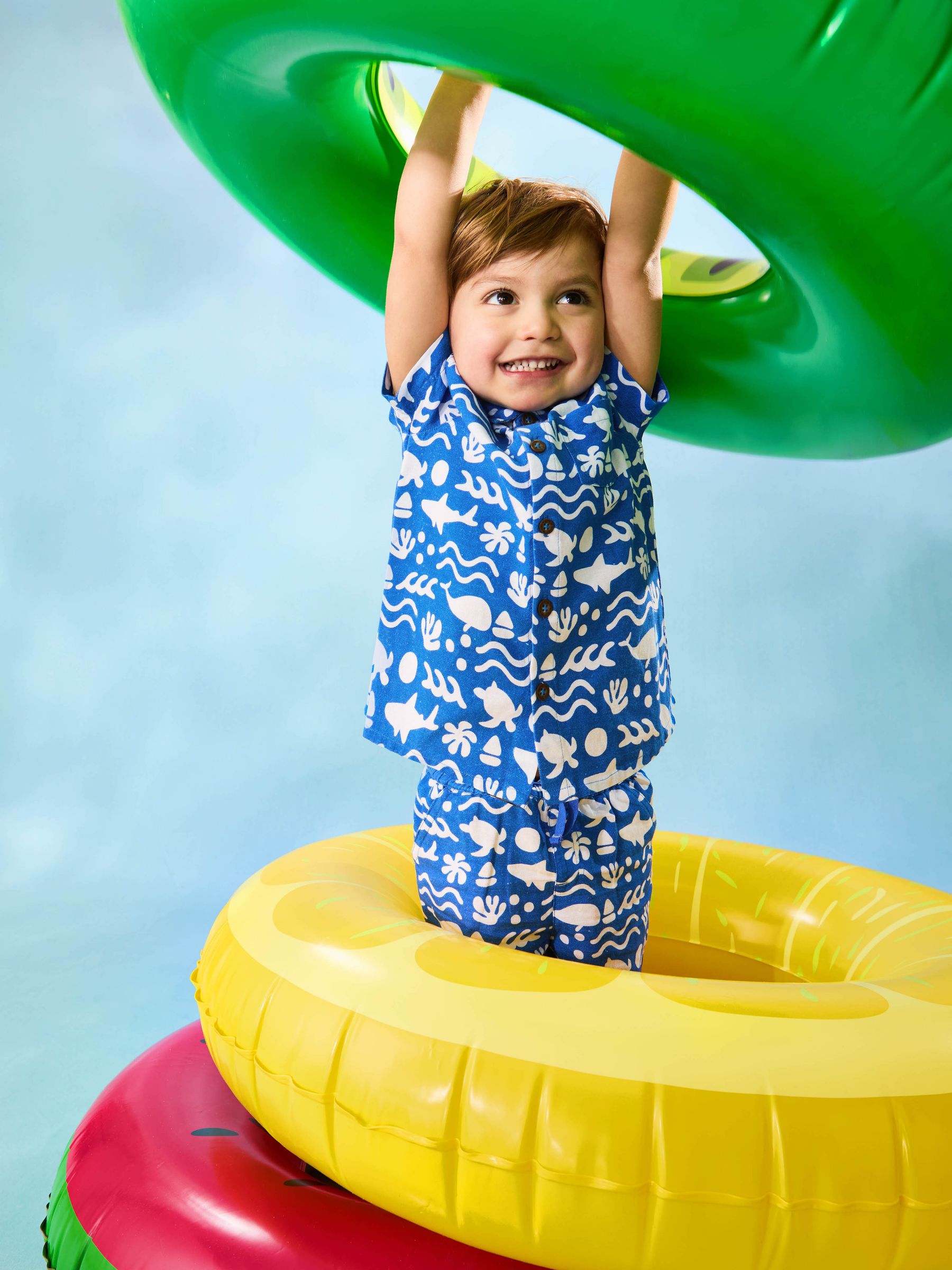 Cobalt Ocean Printed Shirt & Shorts Set 2 Piece - Image 7 of 7