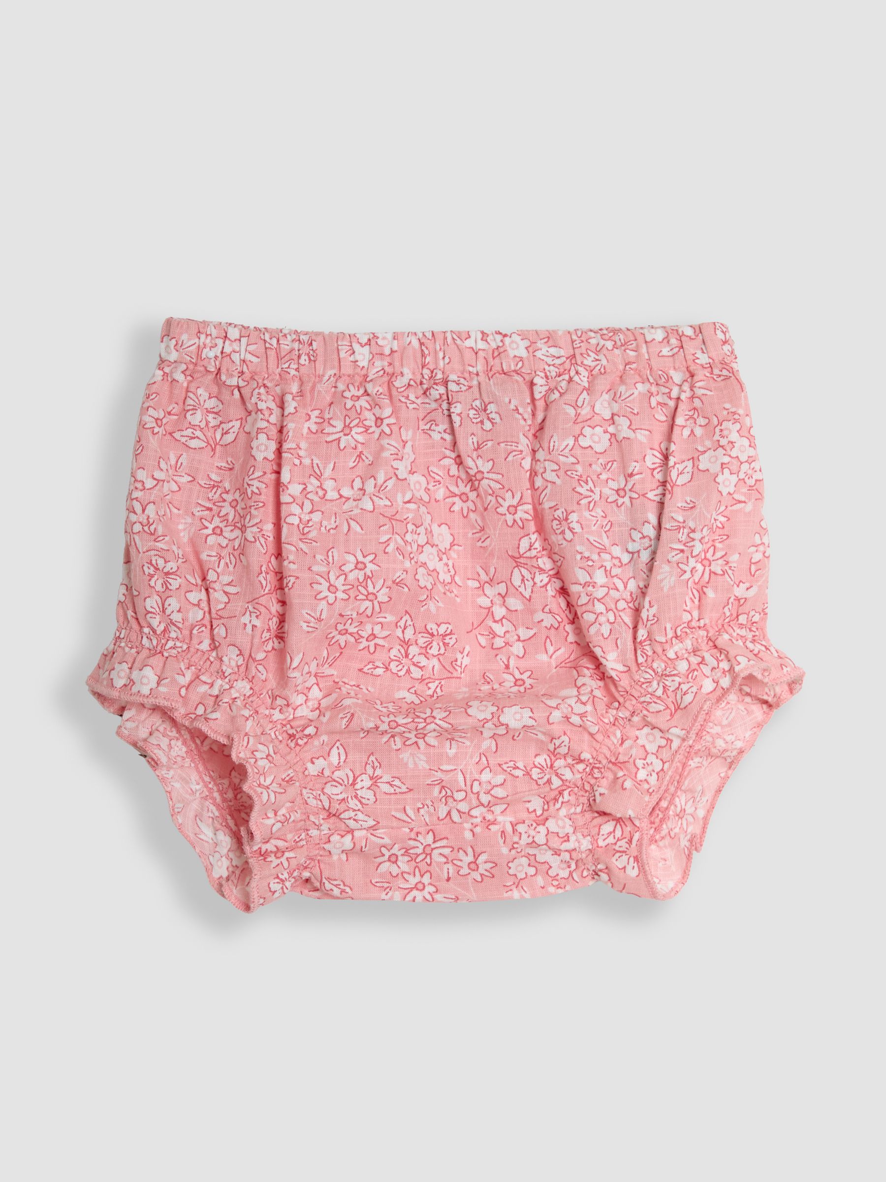 Pink Garden Floral Smocked Woven 100% Cotton Dress - Image 3 of 4