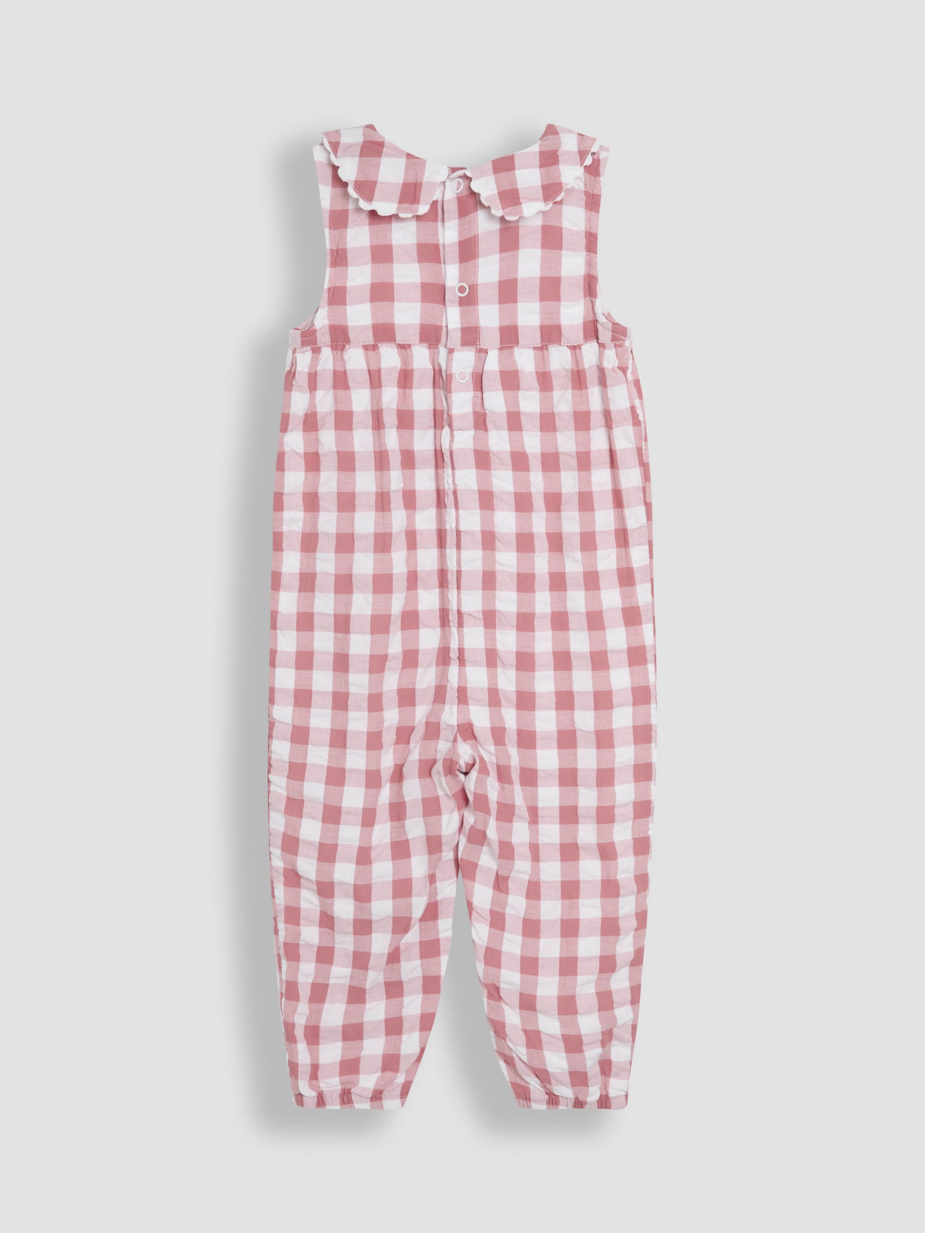 Pink Gingham Peter Pan Collar Dungarees - Image 3 of 3