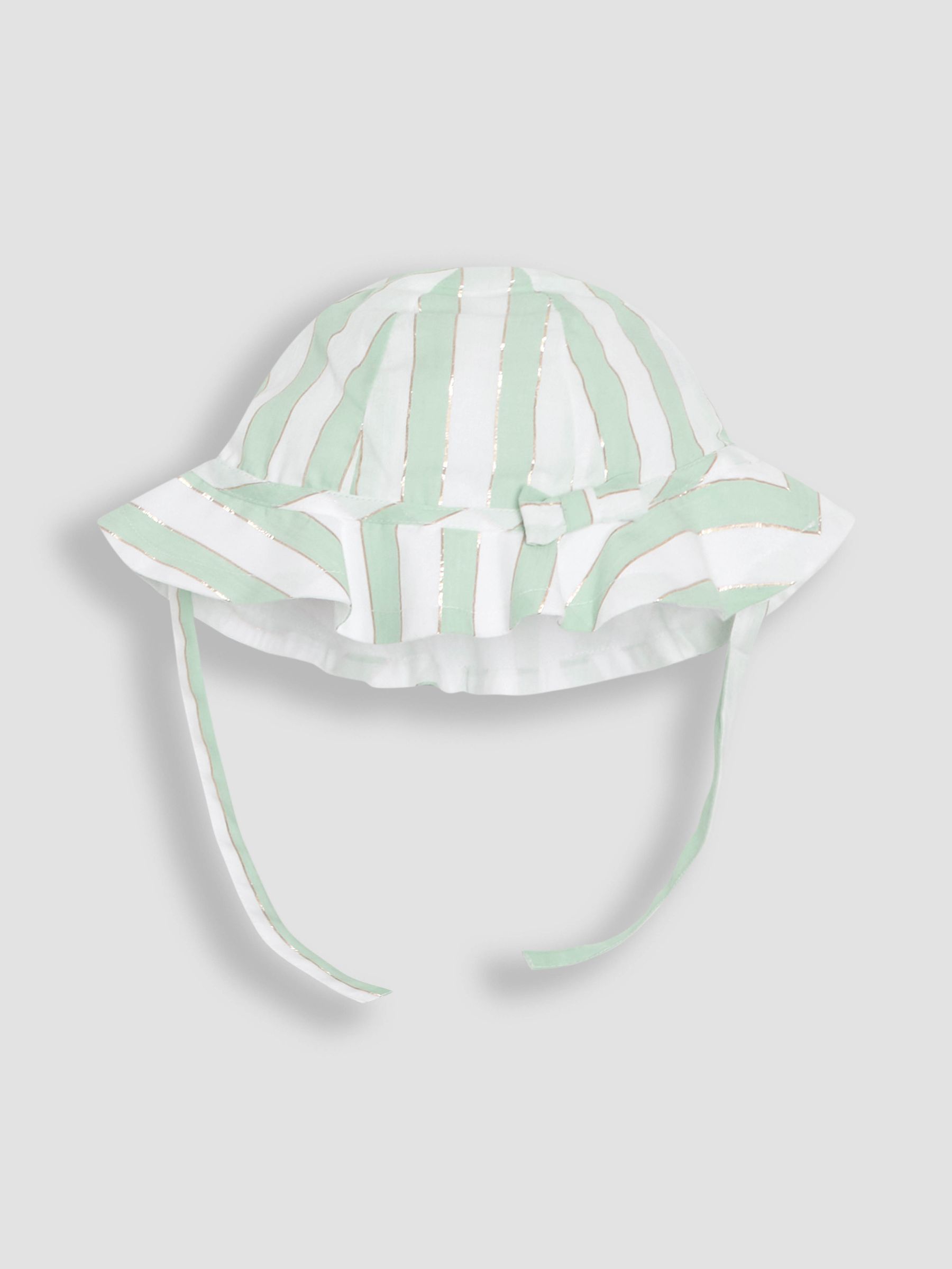 Aqua Green Ice Cream Embroidered 3-Piece Frill Shoulder Baby Dress, Knicker & Hat Set - Image 5 of 7