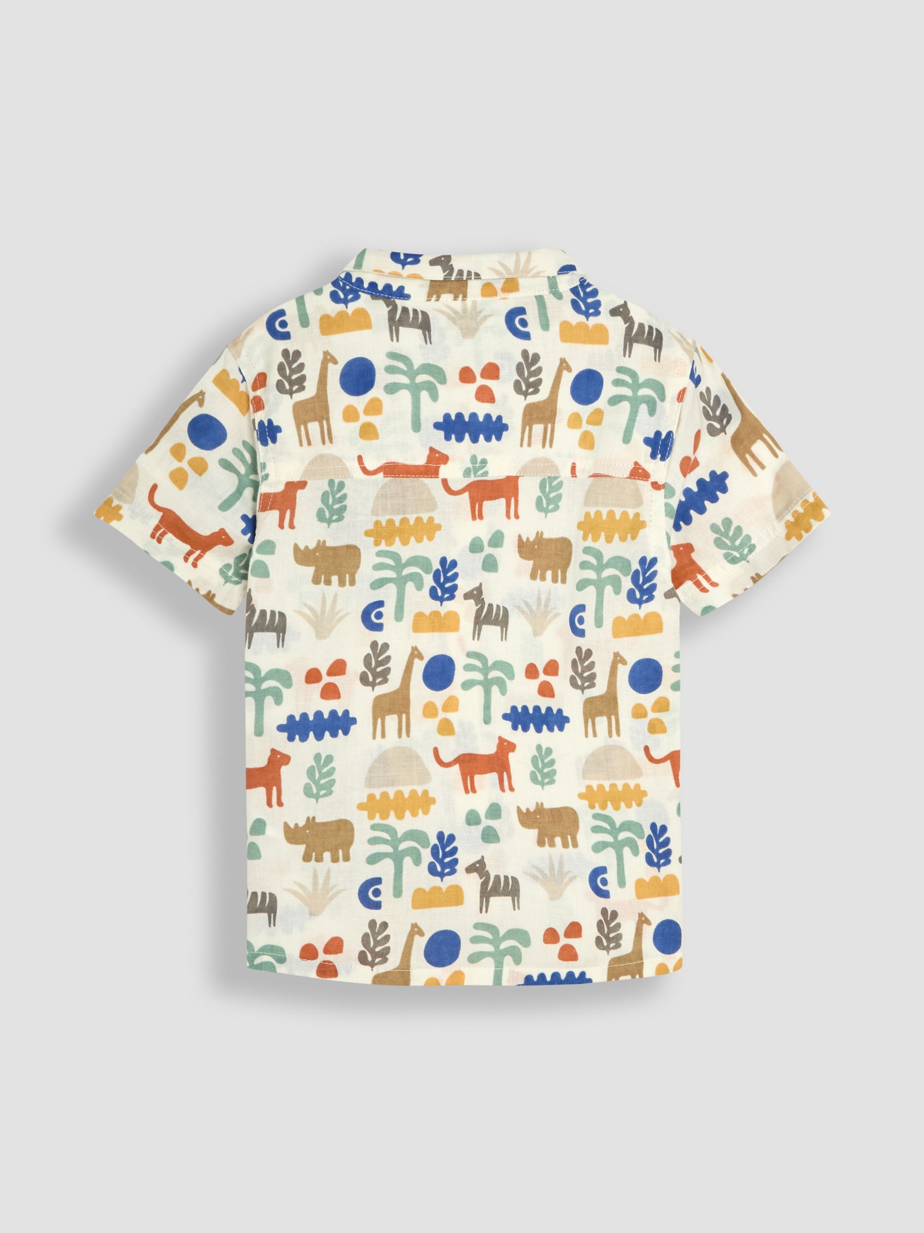 Ecru Safari Printed Shirt & Shorts Set 2 Piece - Image 3 of 7