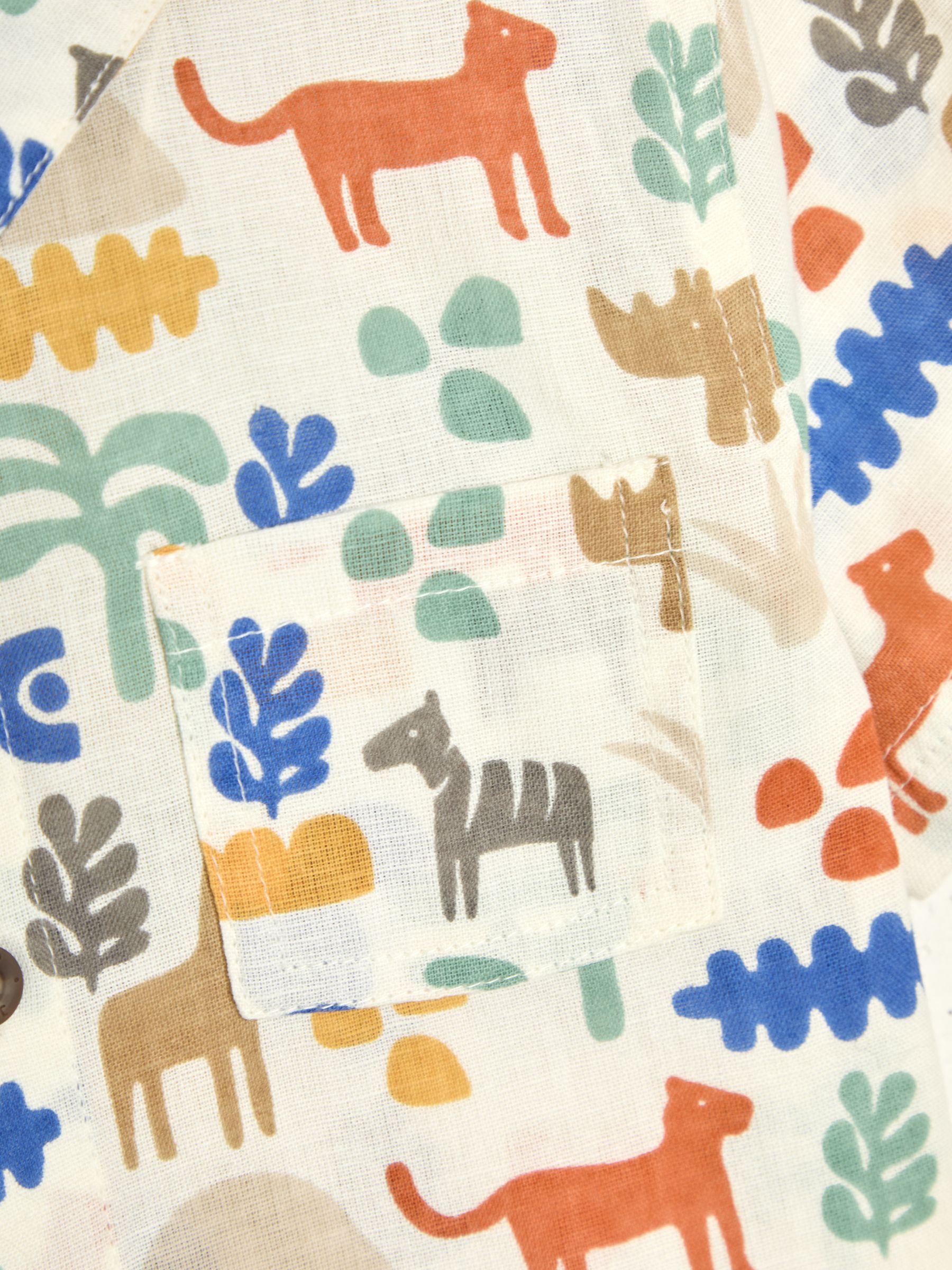 Ecru Safari Printed Shirt & Shorts Set 2 Piece - Image 6 of 7