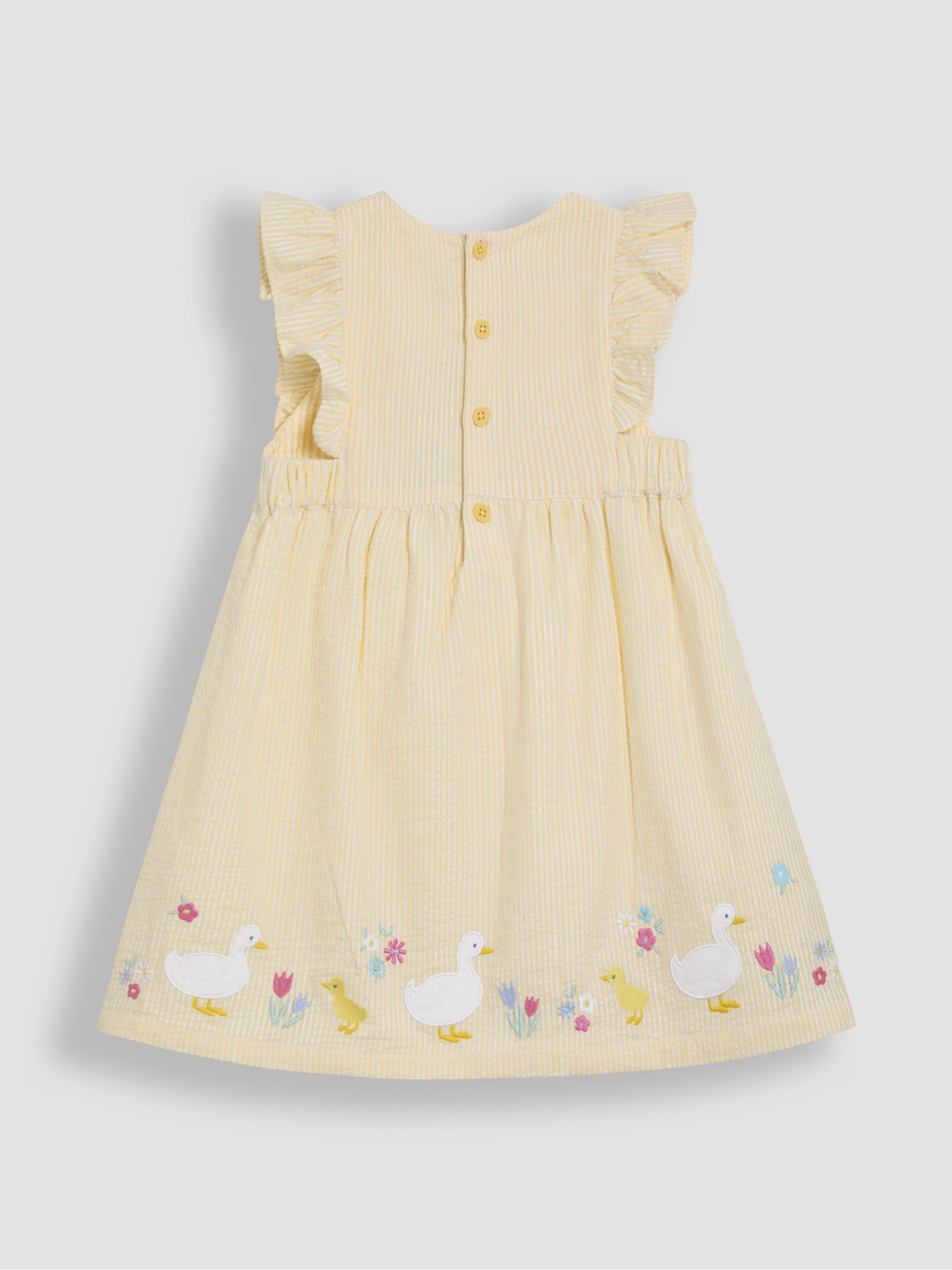Yellow Duck Appliqué Seersucker Summer Dress - Image 2 of 3
