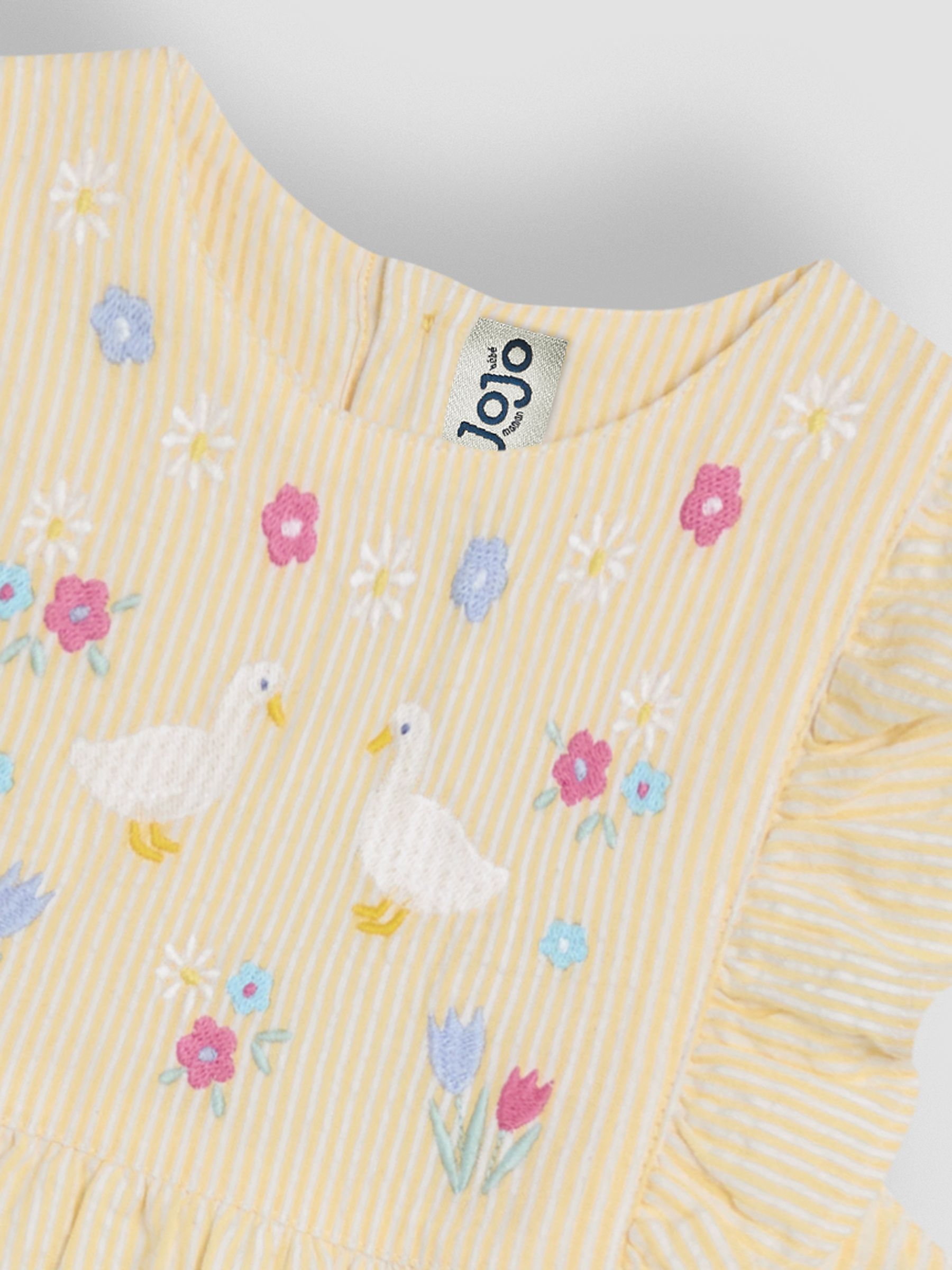 Yellow Duck Appliqué Seersucker Summer Dress - Image 3 of 3