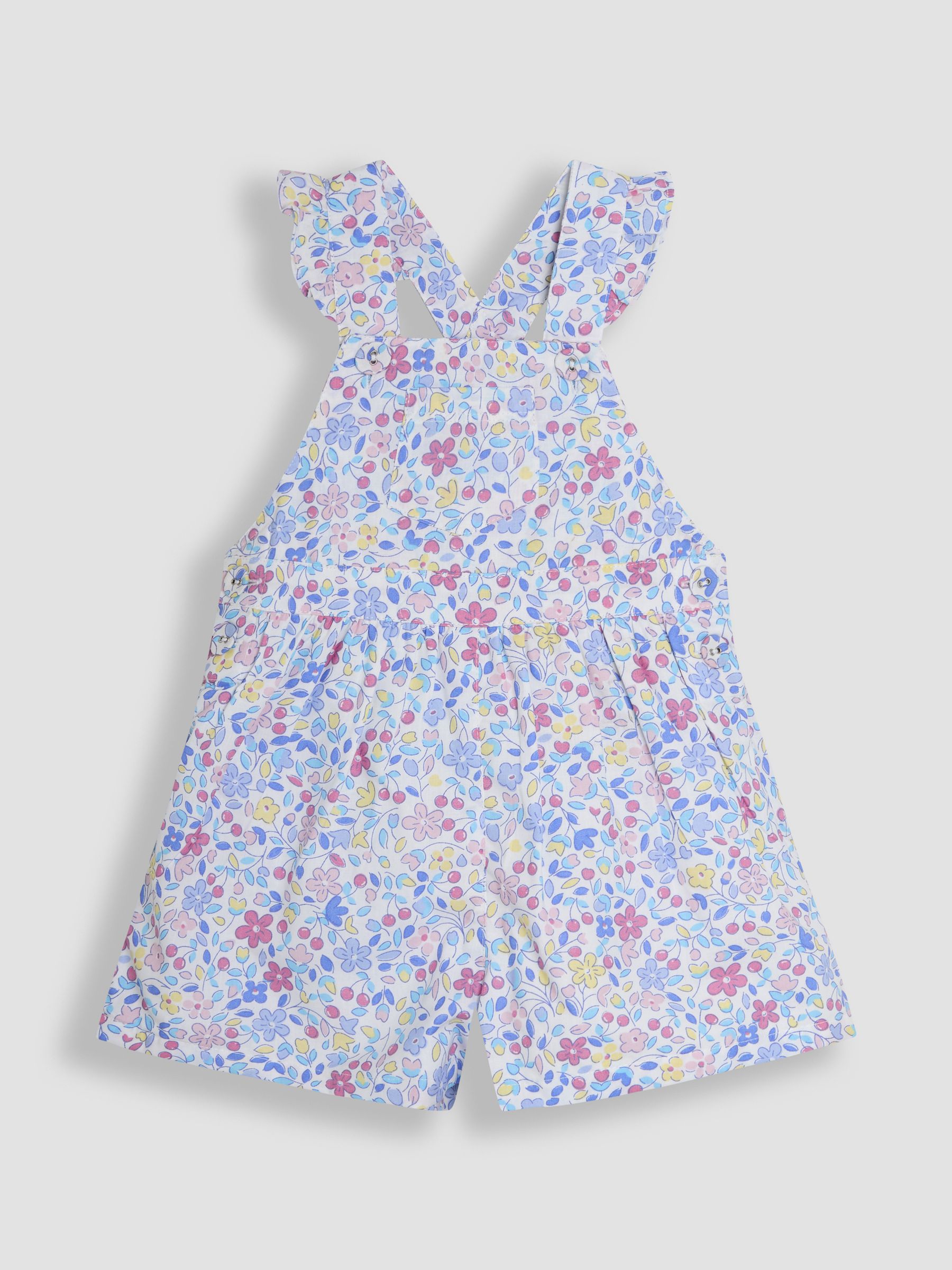 Blue Cherry Ditsy 100% Cotton Culottes & T-Shirt Set 2 Piece - Image 2 of 6