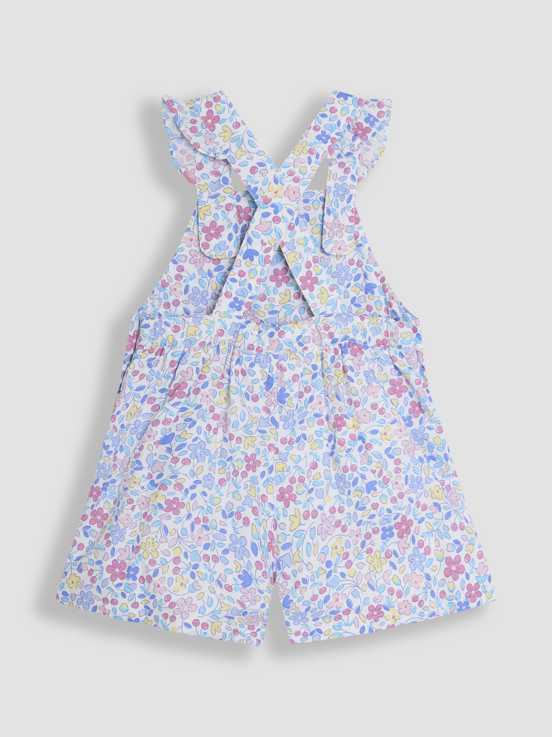 Blue Cherry Ditsy 100% Cotton Culottes & T-Shirt Set 2 Piece - Image 3 of 6