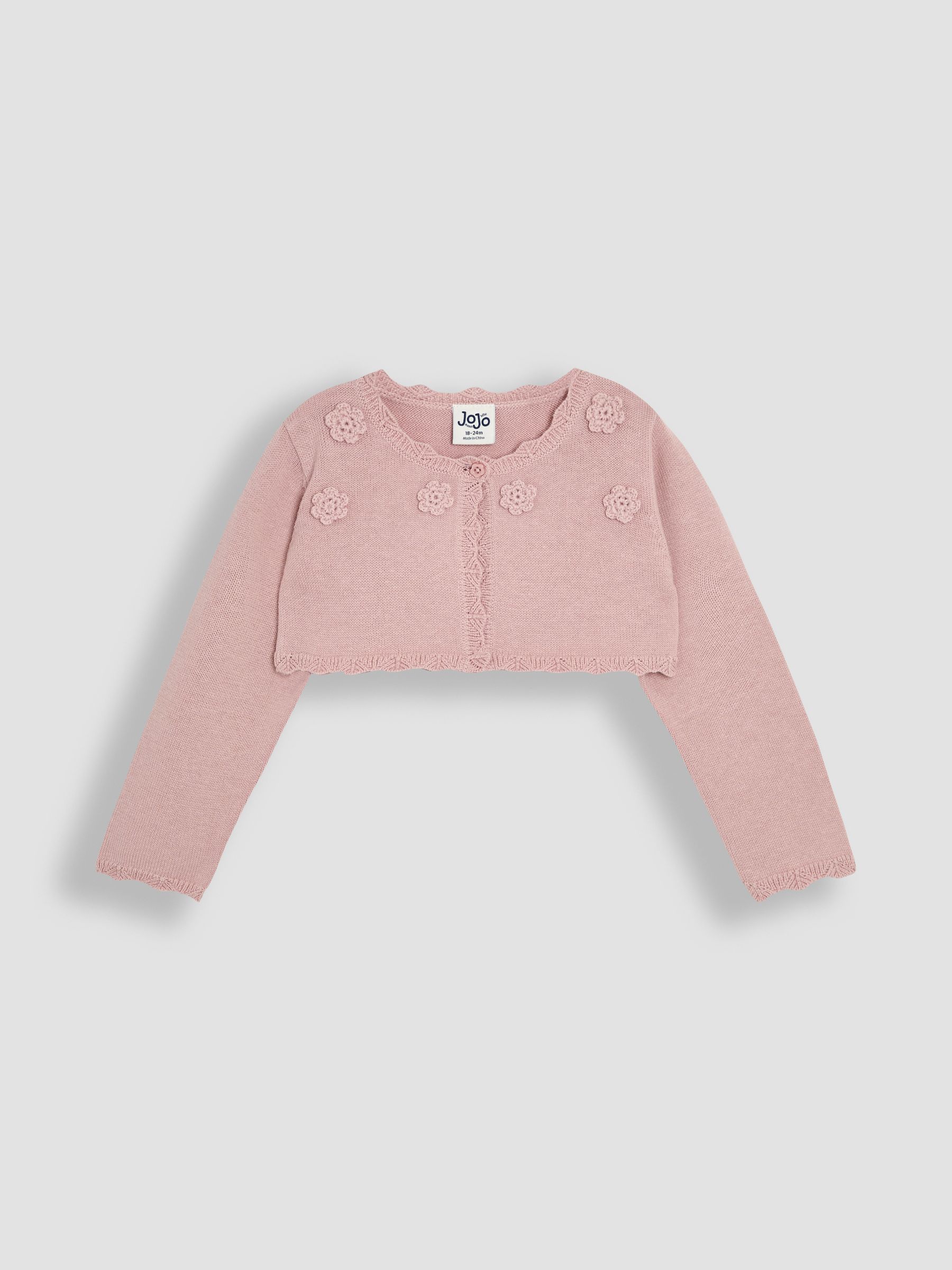 Pink Floral Bolero Cardigan - Image 1 of 3