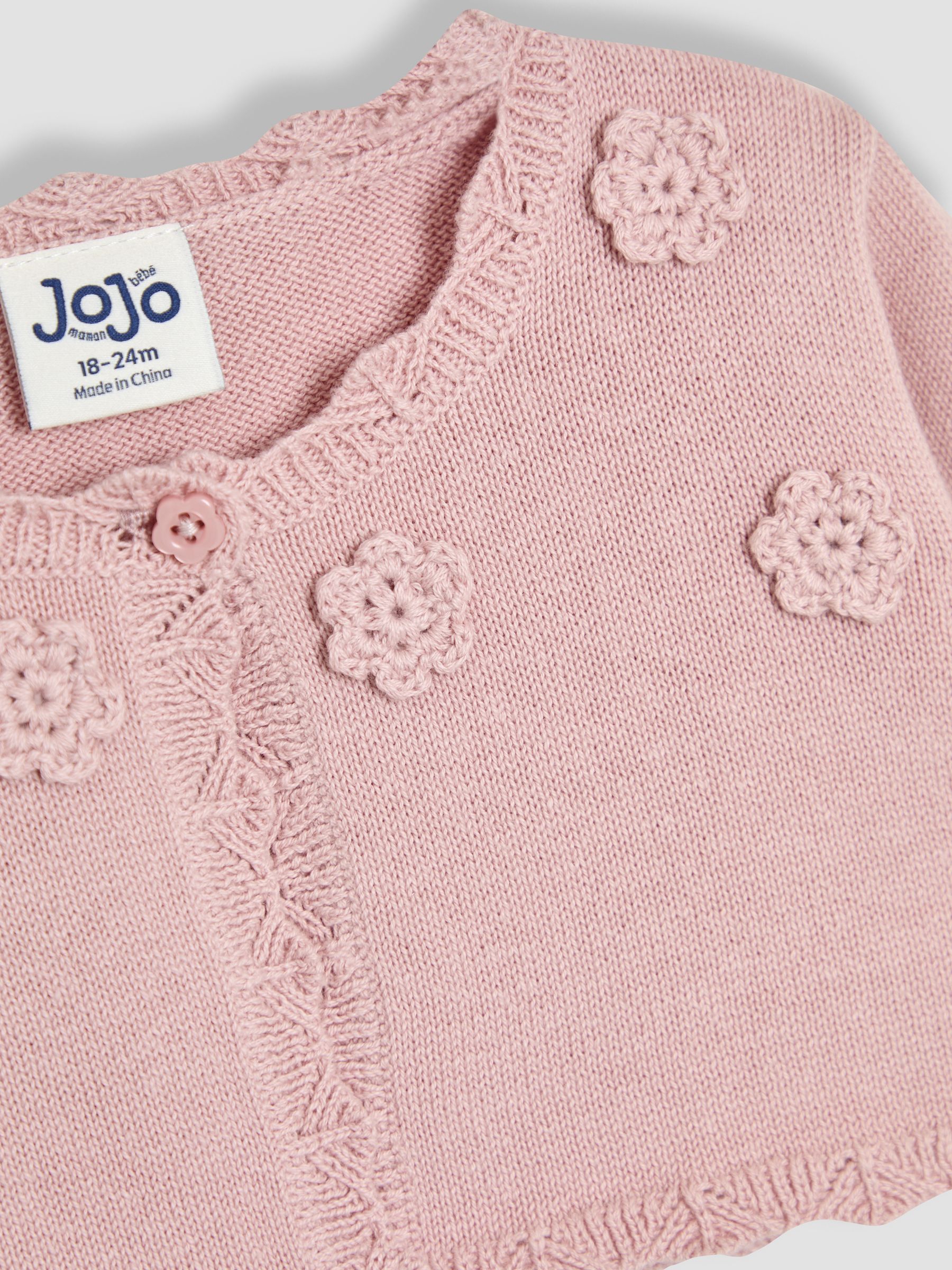 Pink Floral Bolero Cardigan - Image 3 of 3