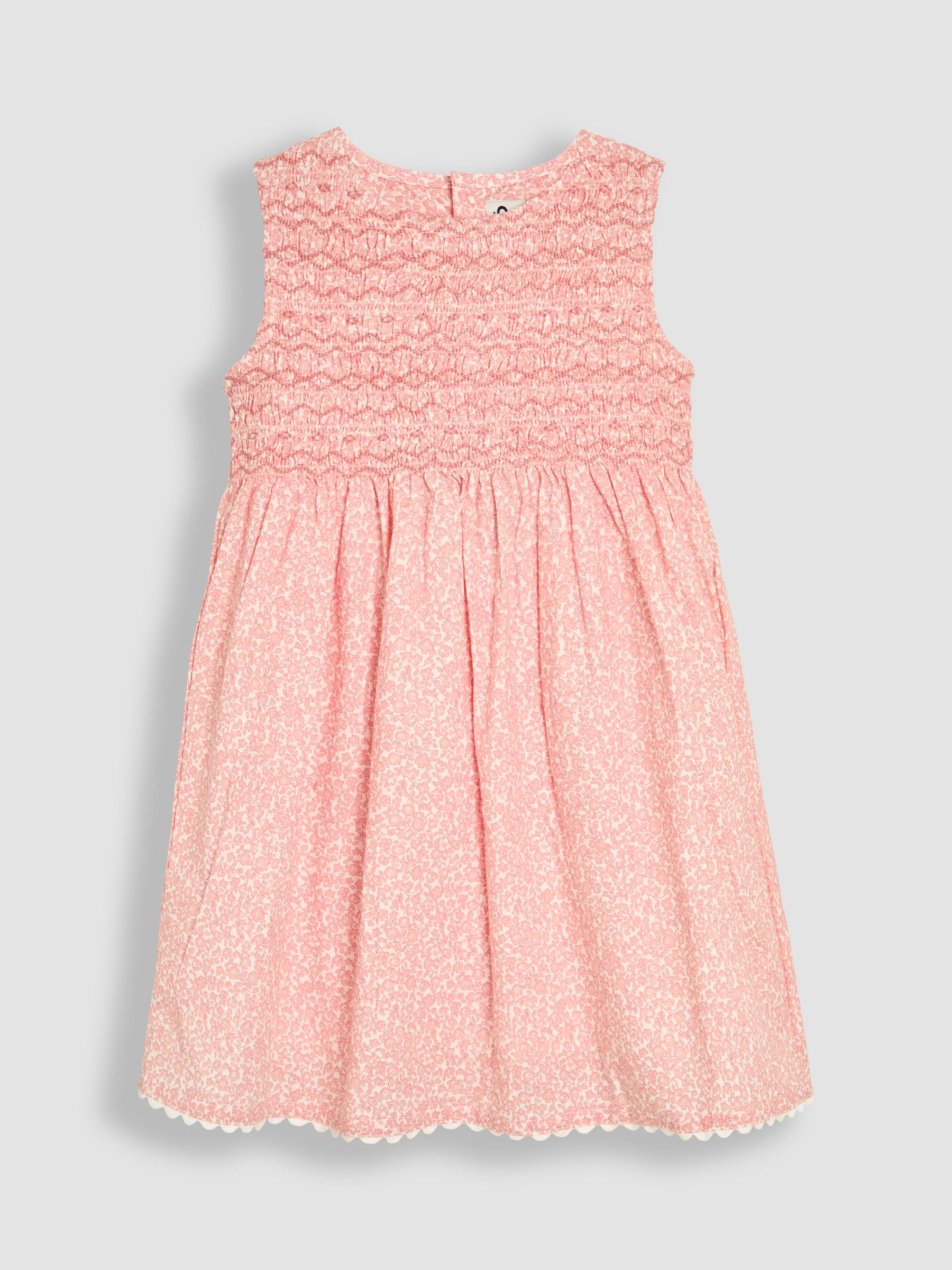 Pink Floral Smocked Summer Dress - Image 2 of 6