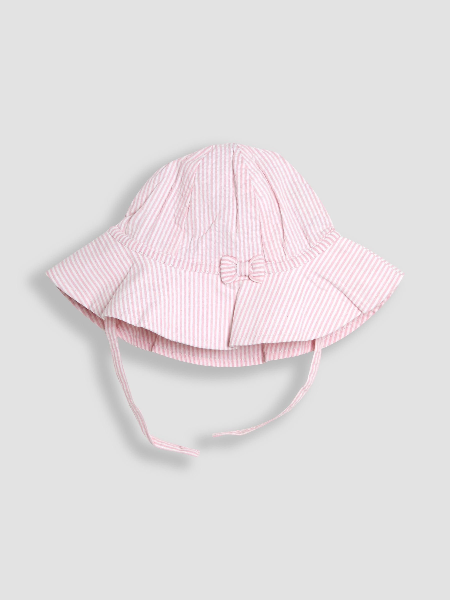 Pink Bunny Embroidered 3-Piece Frill Shoulder Baby Dress, Knicker & Hat Set - Image 8 of 8