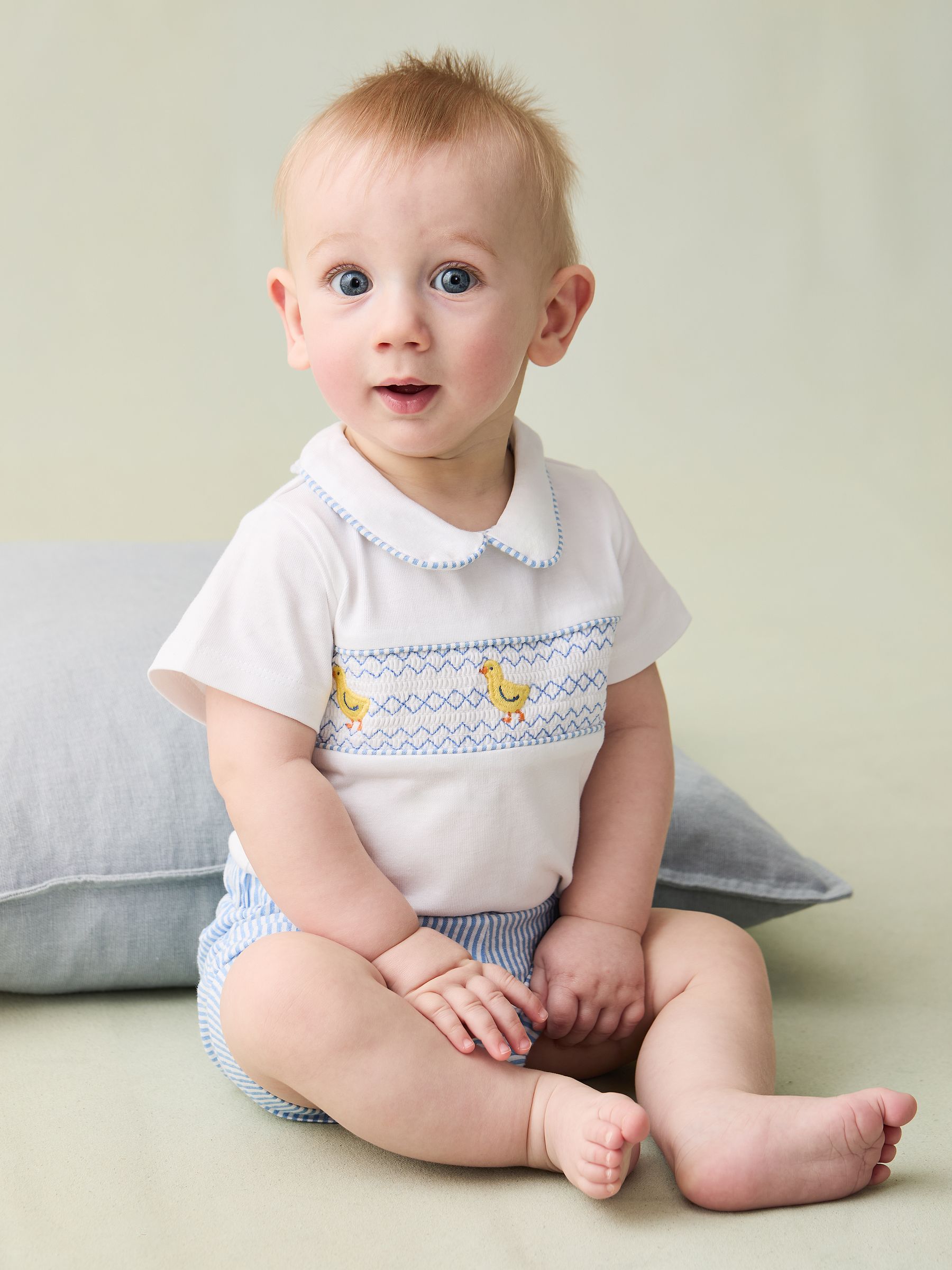 Blue 2-Piece Chick Embroidered Body & Short Set | JoJo Maman Bébé USA