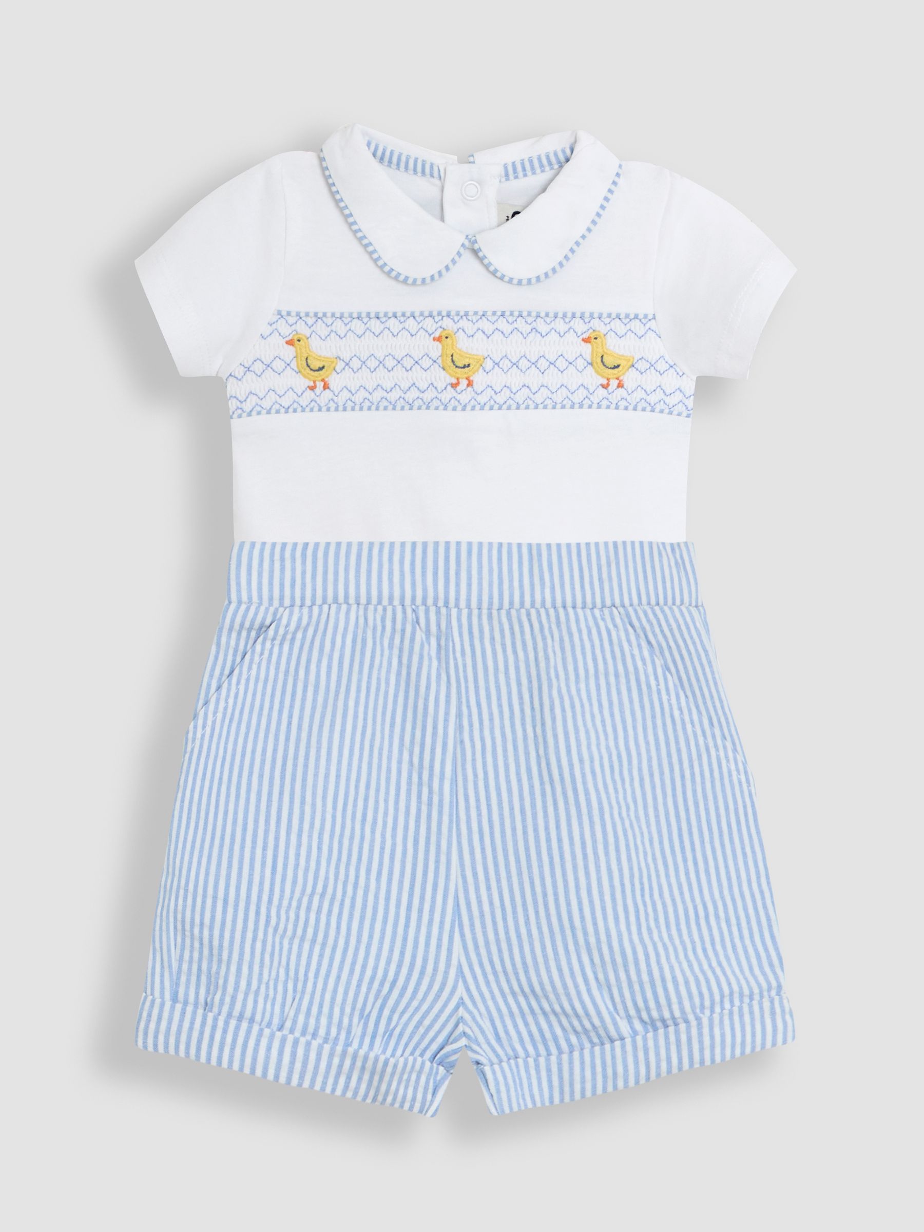 Blue 2-Piece Chick Embroidered Body & Short Set - Image 4 of 6