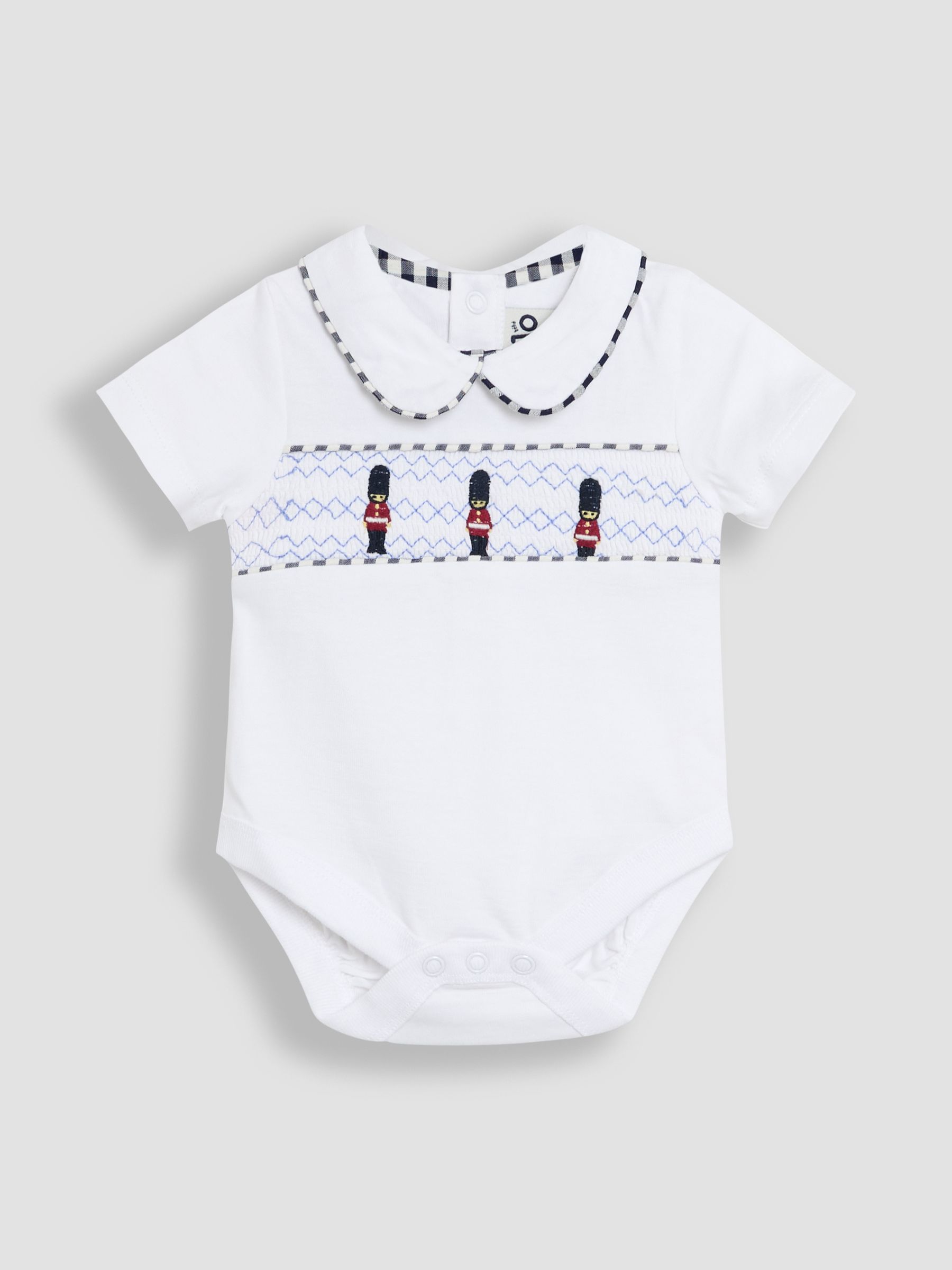 Navy 2-Piece Smocked Embroidered Body & Shorts Set - Image 6 of 10