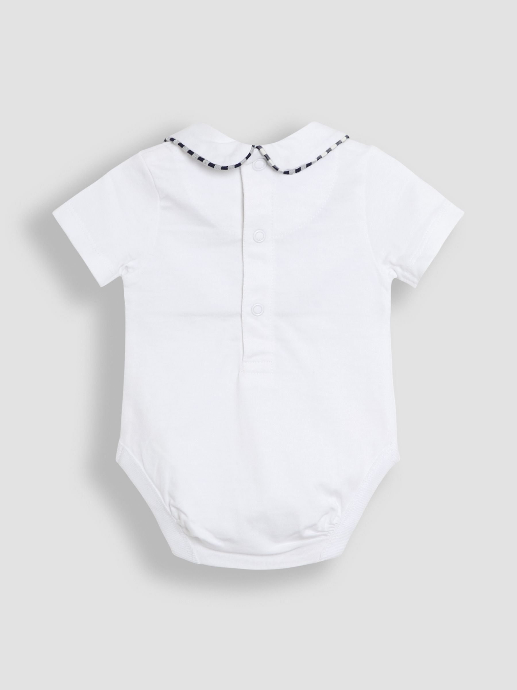 Navy 2-Piece Smocked Embroidered Body & Shorts Set - Image 7 of 10