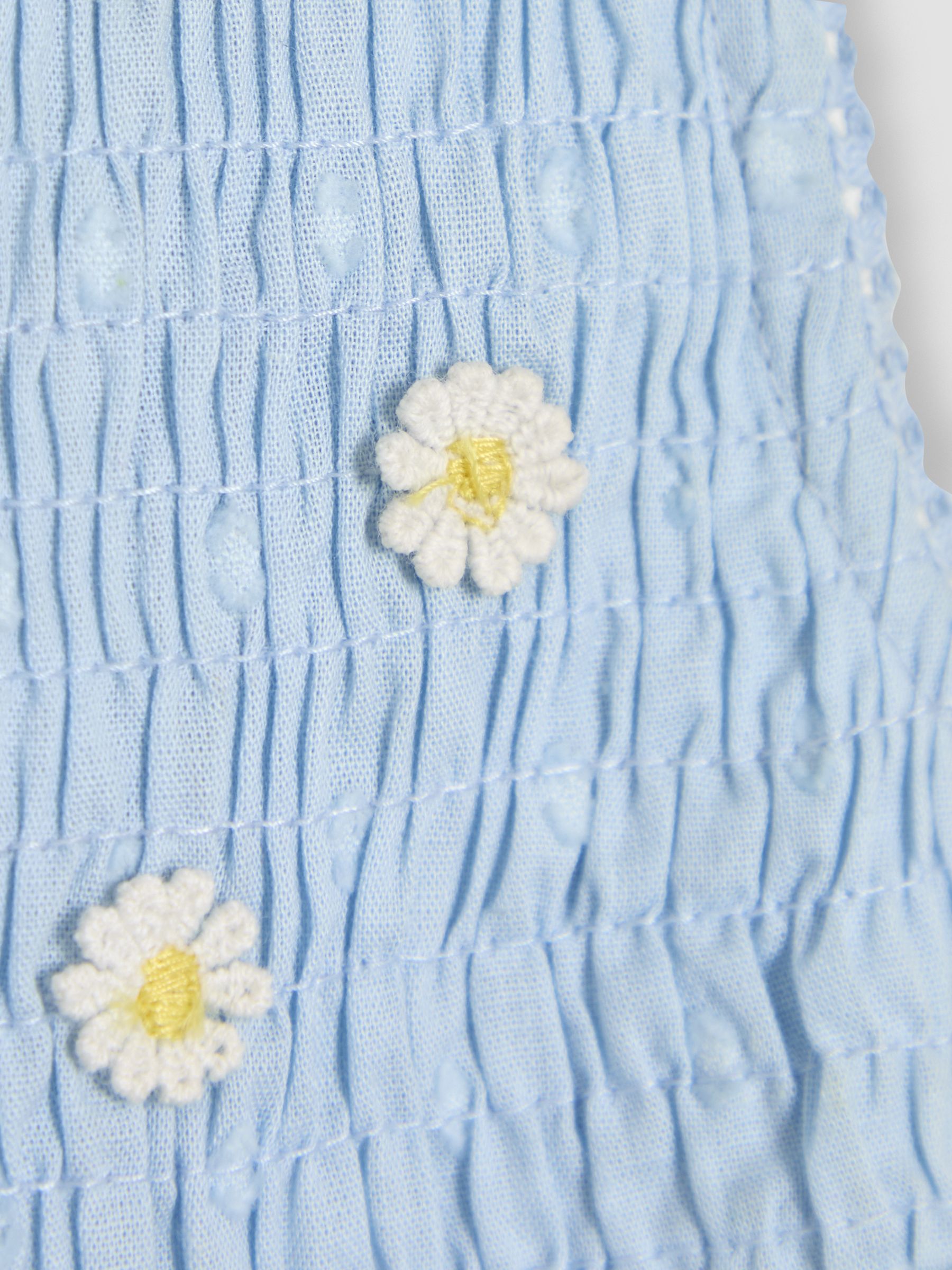 Blue Duck Floral Baby Appliqué 100% Cotton Dress - Image 6 of 6