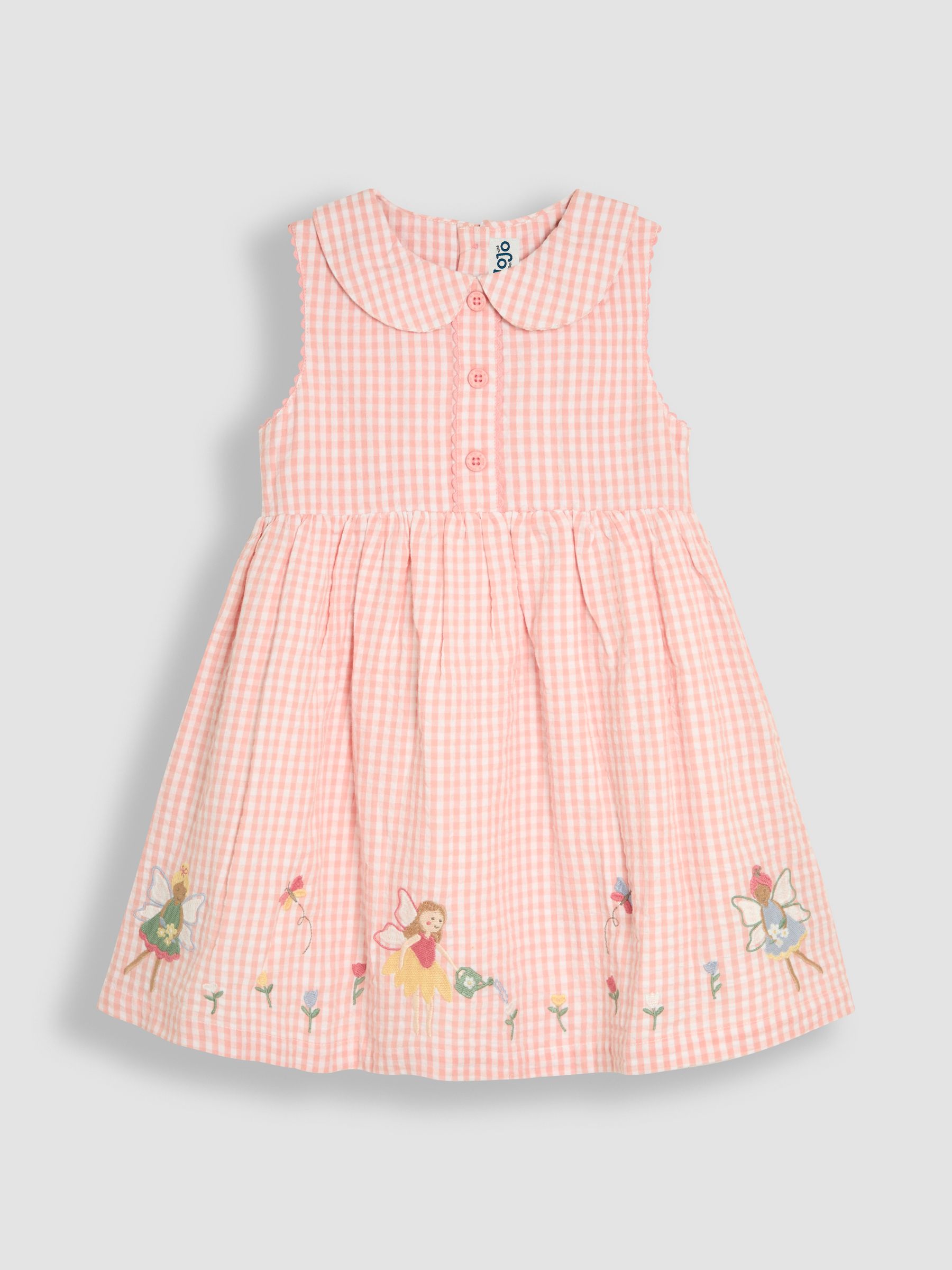 Pink Fairy Appliqué Gingham Summer Dress - Image 1 of 3
