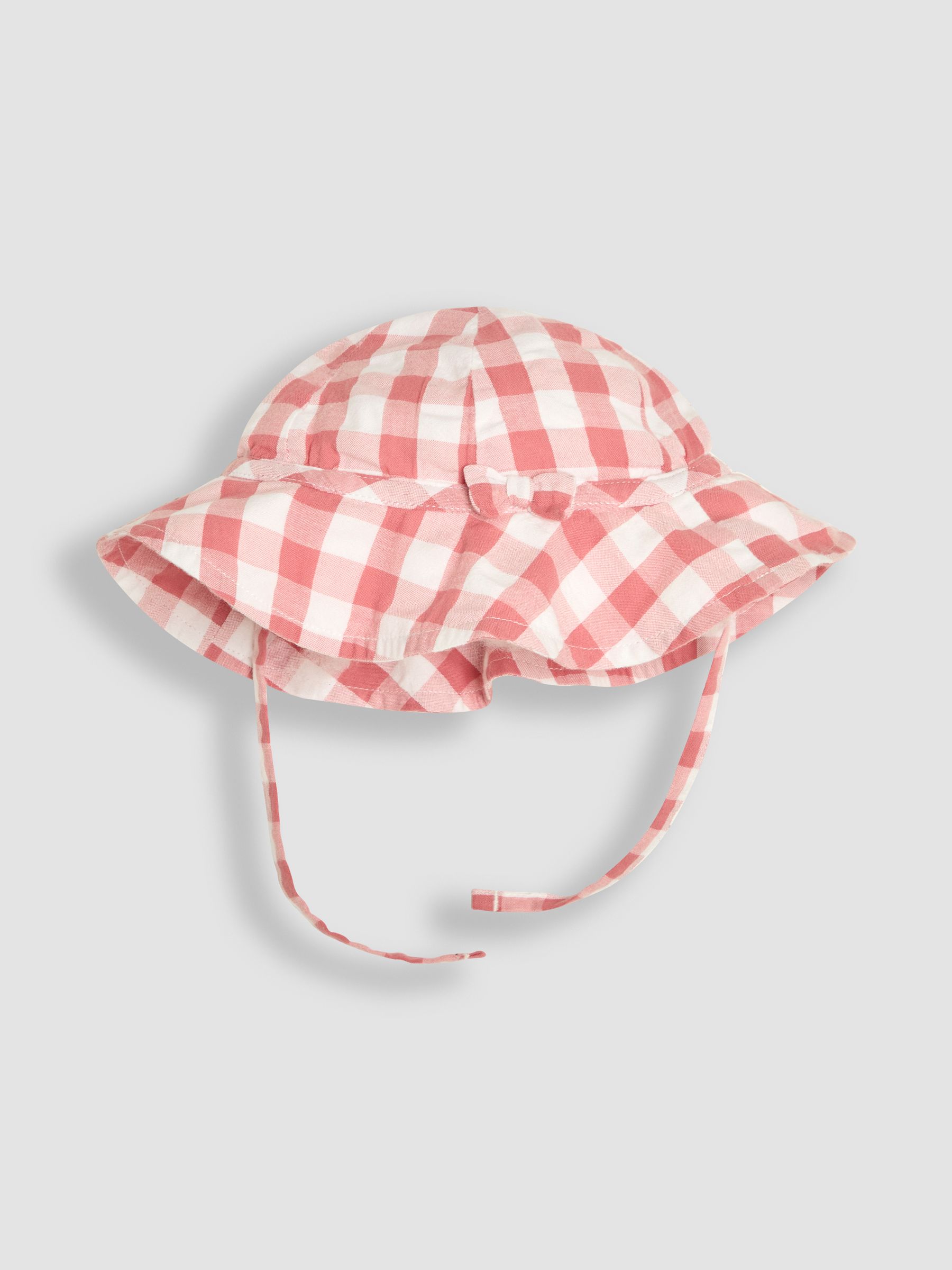 Pink Gingham Mouse Embroidered 3-Piece Scallop Baby Dress, Knicker & Hat Set - Image 5 of 6
