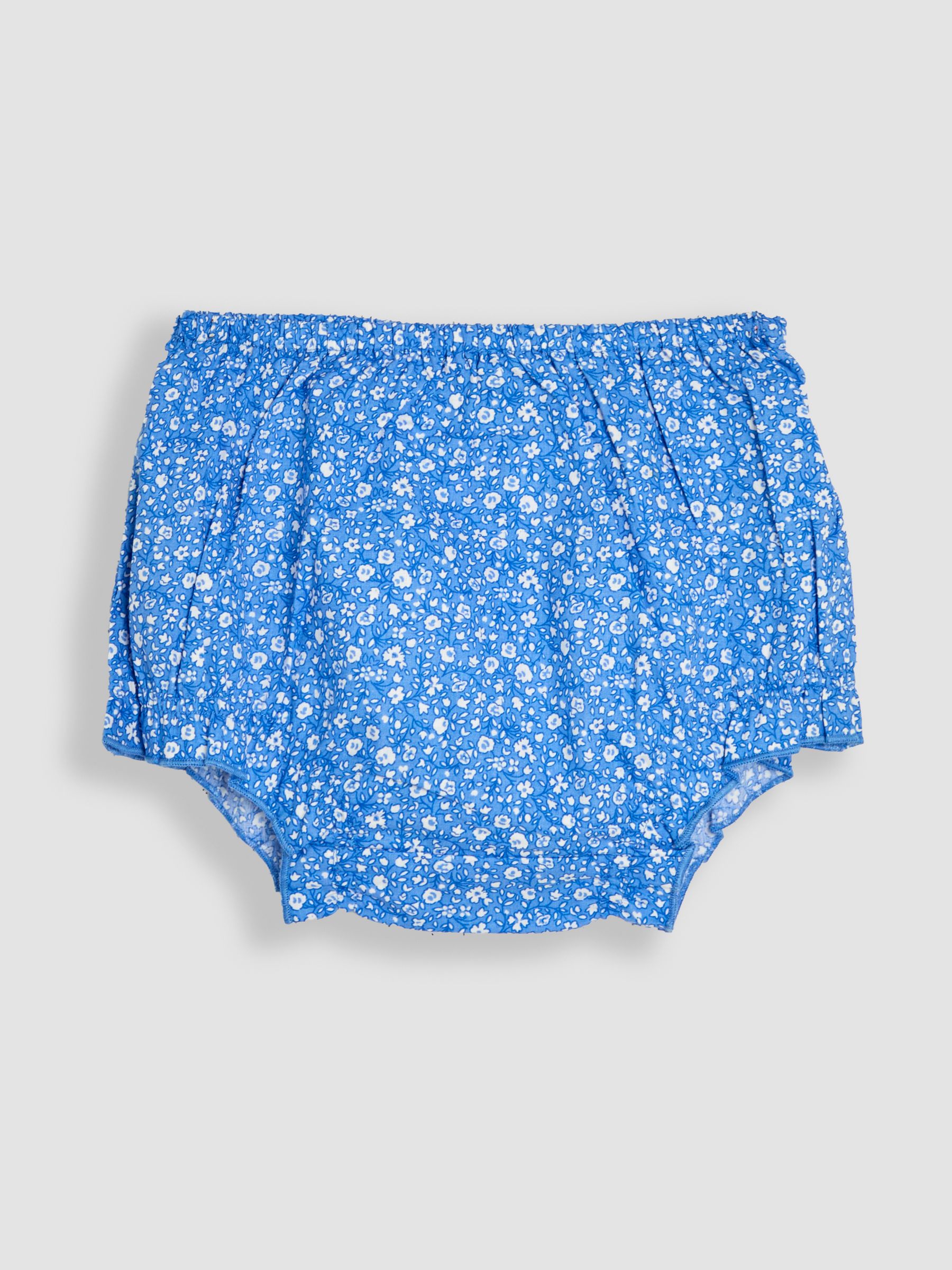 Blue Floral Smocked Summer Dress - Image 3 of 4