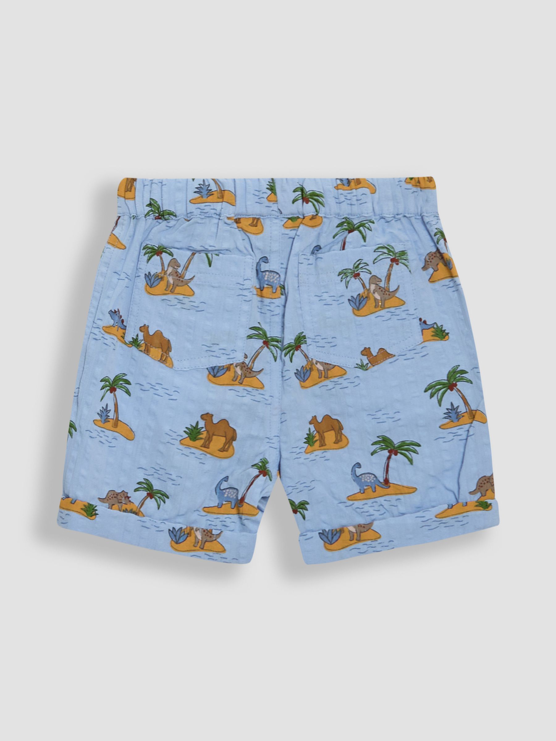 Blue Dino Island 2-Piece Printed Shirt & Shorts Set - Image 5 of 6