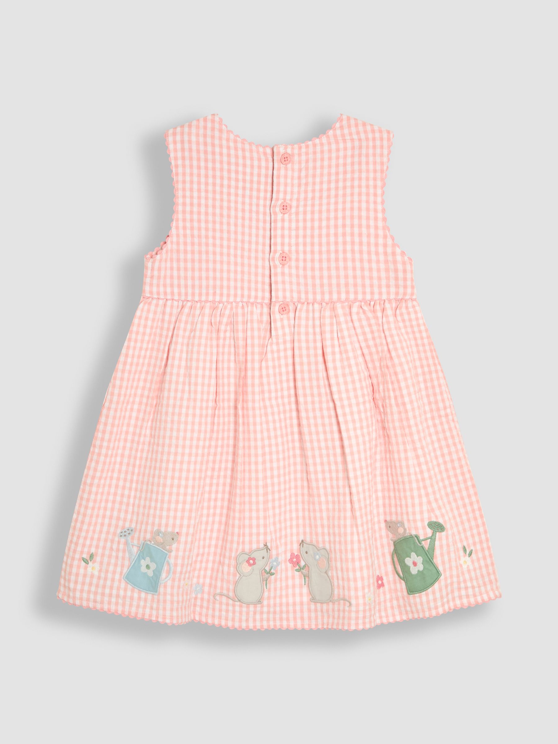 Pink Mouse Appliqué Gingham Summer Dress - Image 2 of 4