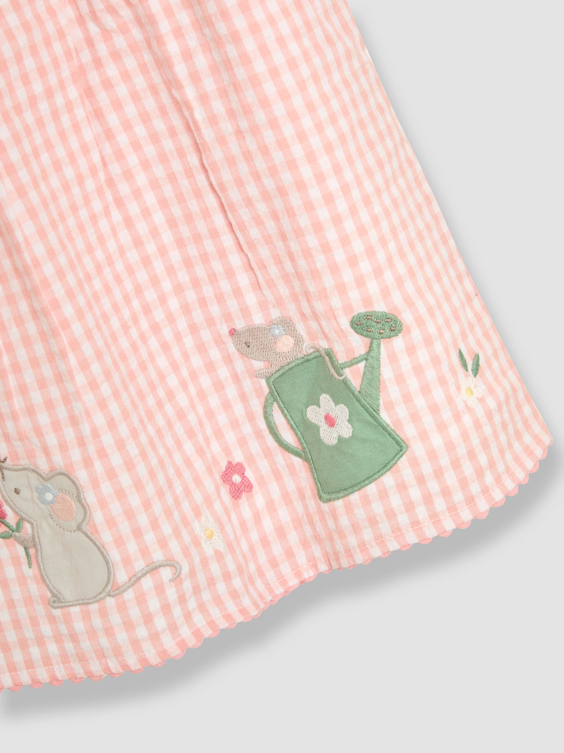 Pink Mouse Appliqué Gingham Summer Dress - Image 3 of 4