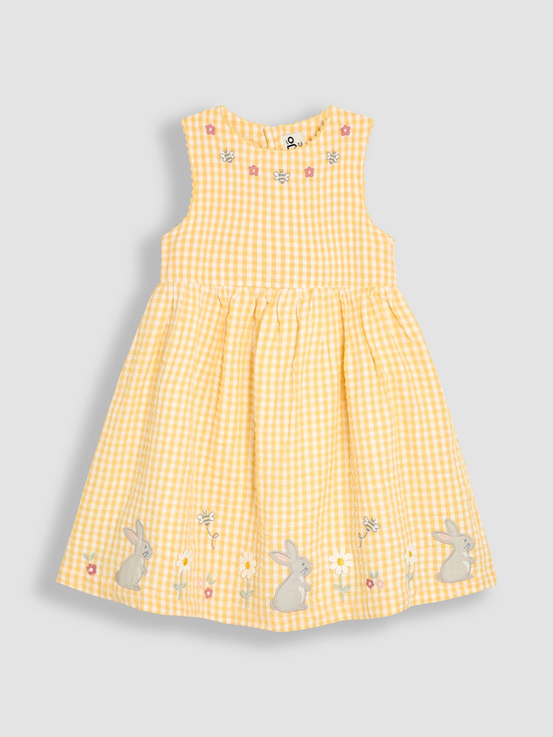 Yellow Bunny Appliqué Gingham Summer Dress - Image 1 of 3