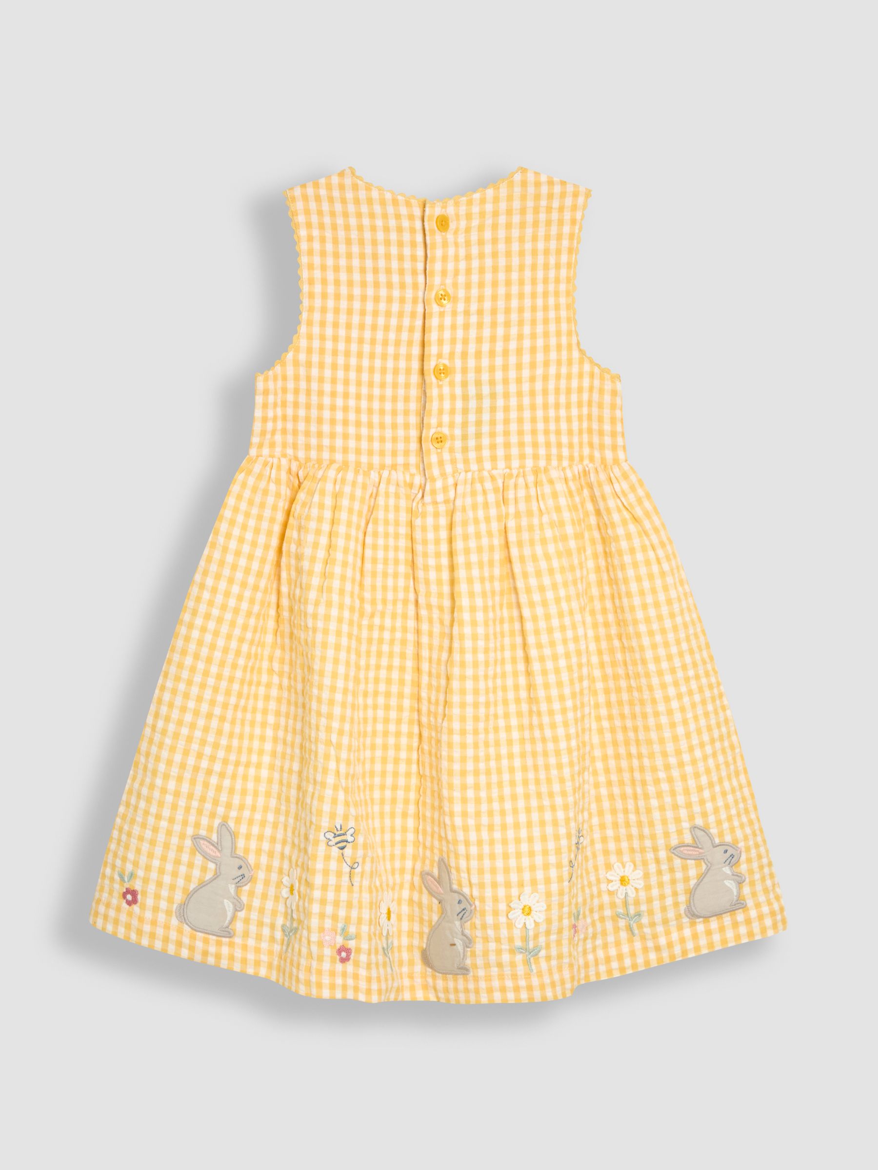 Yellow Bunny Appliqué Gingham Summer Dress - Image 2 of 3