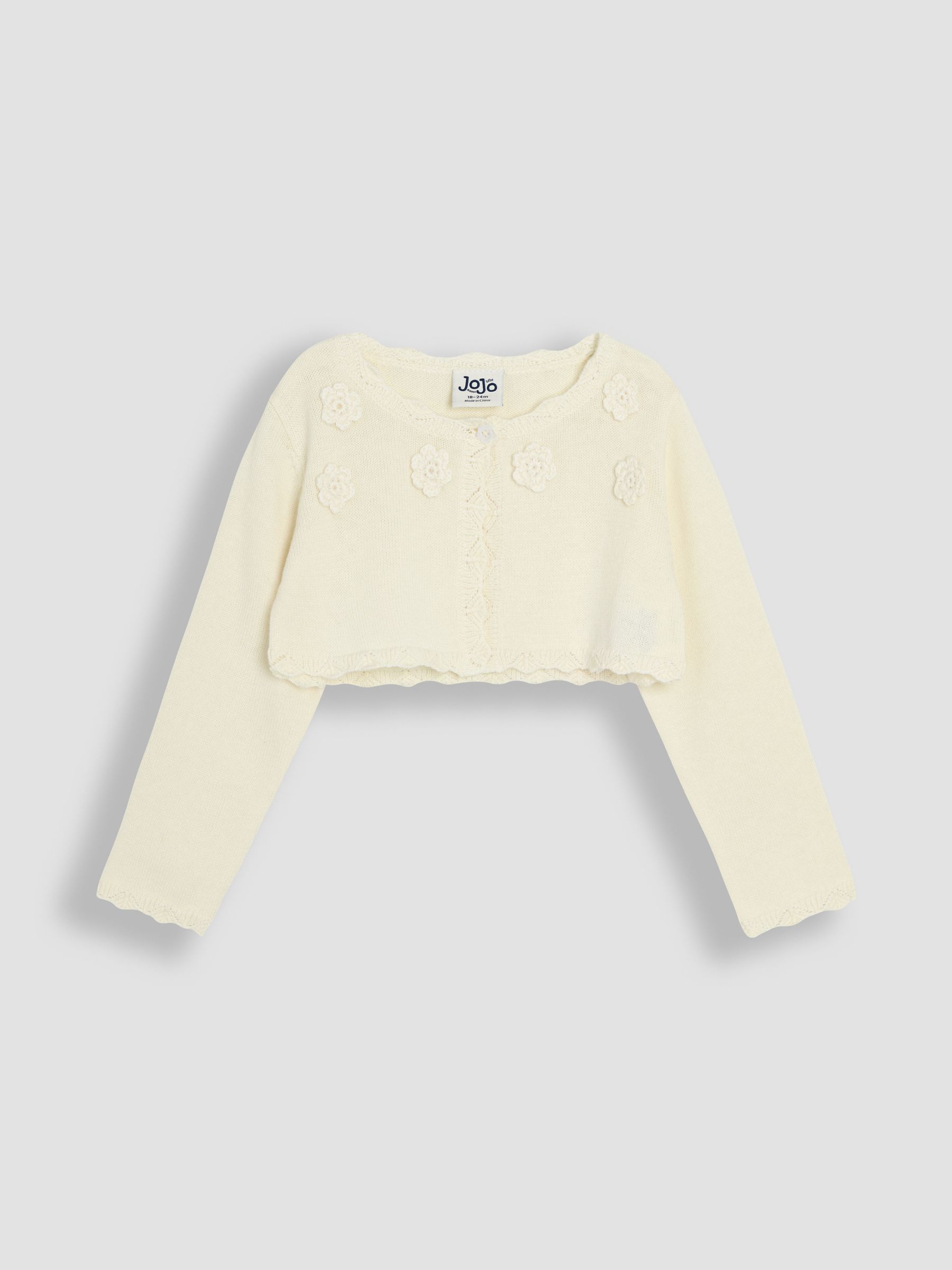 Cream Floral Bolero Cardigan - Image 1 of 3