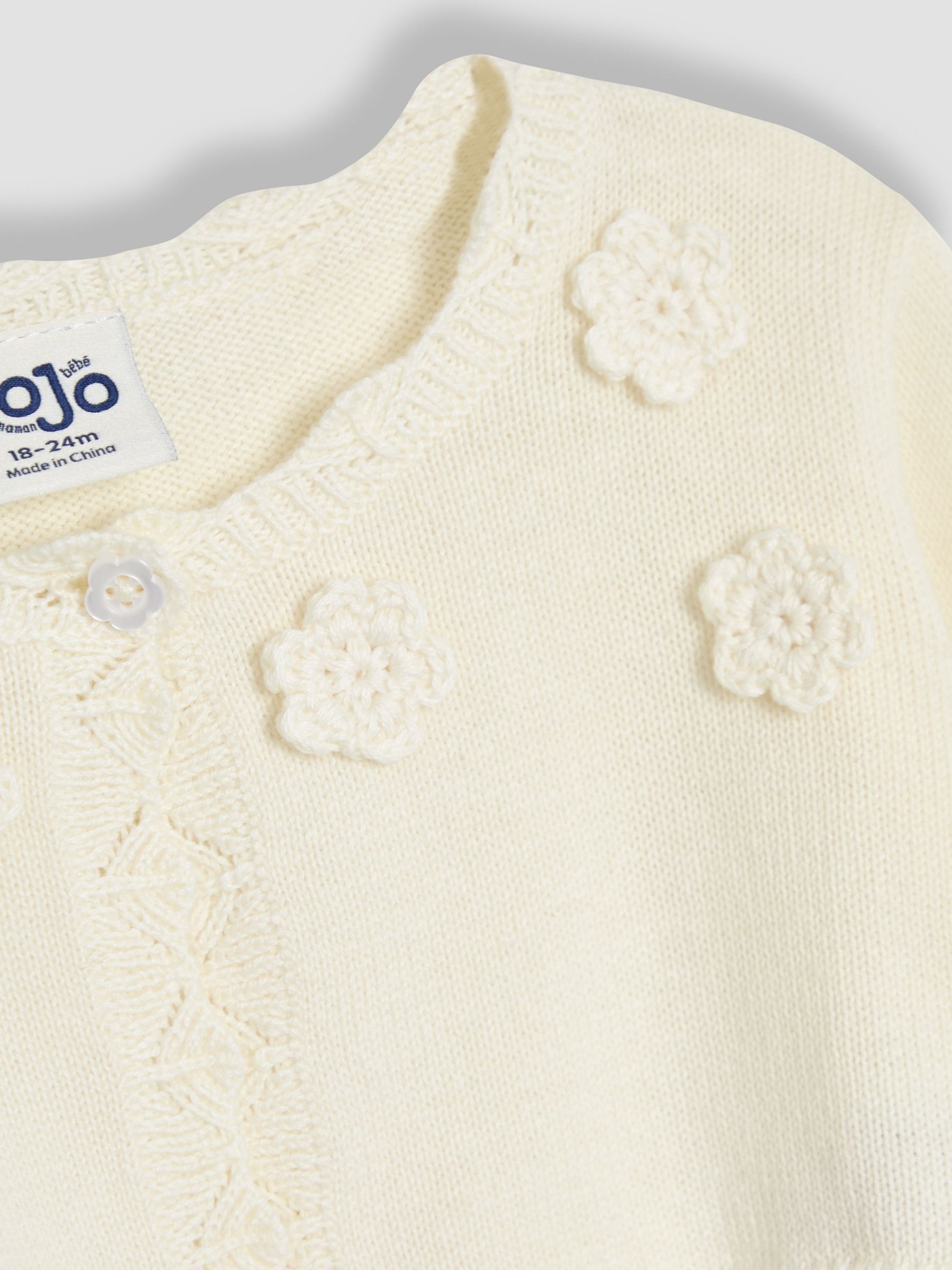 Cream Floral Bolero Cardigan - Image 3 of 3