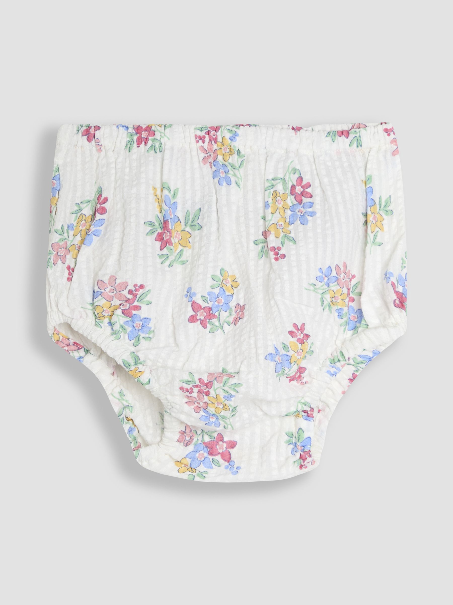 White Floral Baby Broderie Trim Wrap 100% Cotton Dress - Image 5 of 5